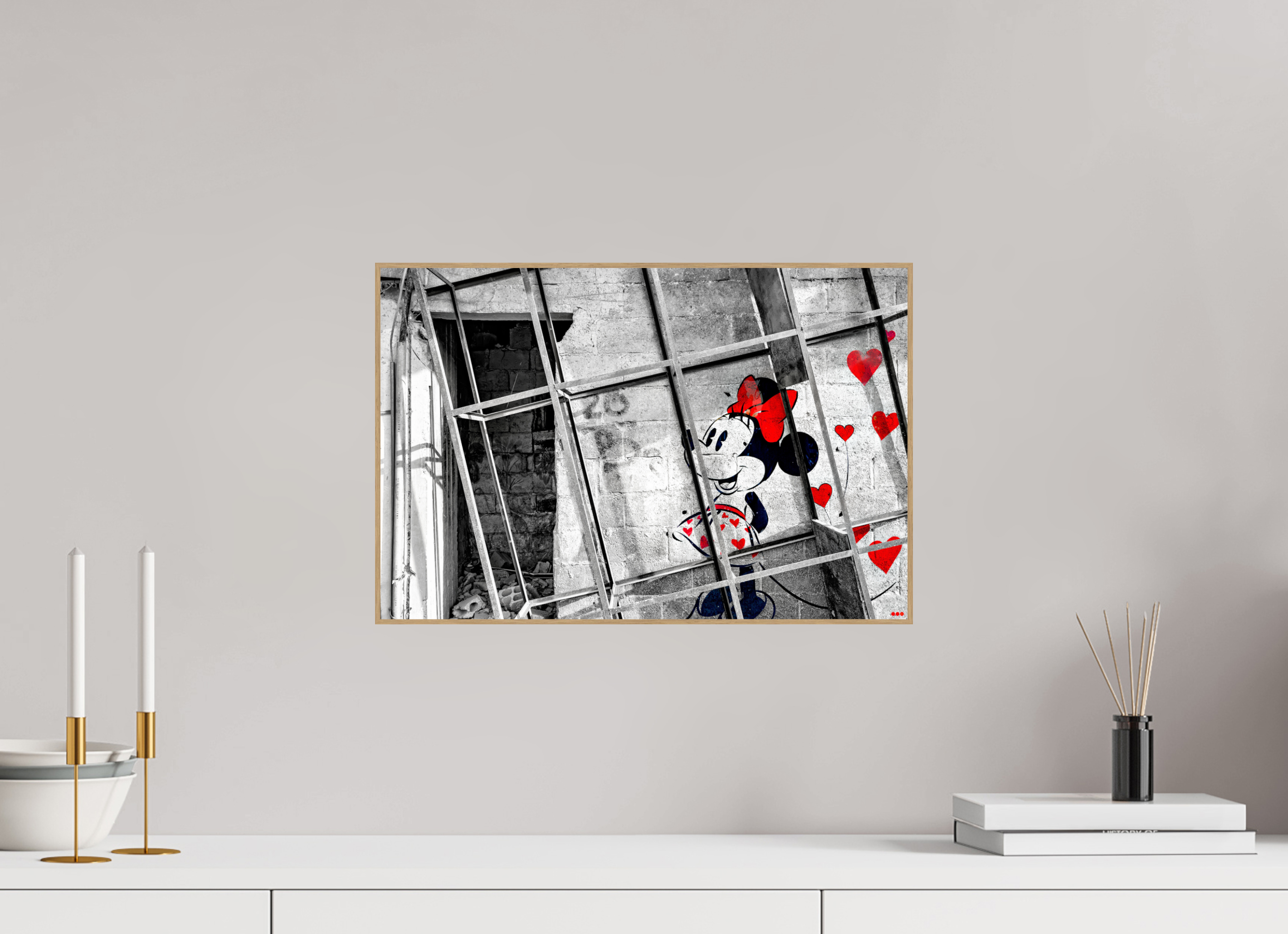 45 x 30 cm, Foto in ArtBox aus Massivholz Eiche natur RED³ SCSI Madiar I