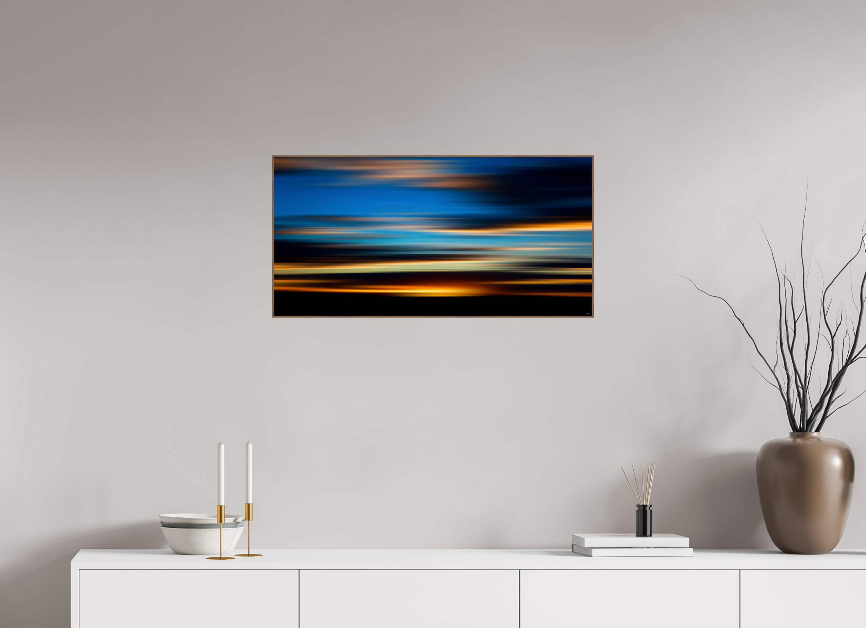 80 x 40 cm, Foto in ArtBox aus Massivholz Nussbaum RED³ PH Nahara V