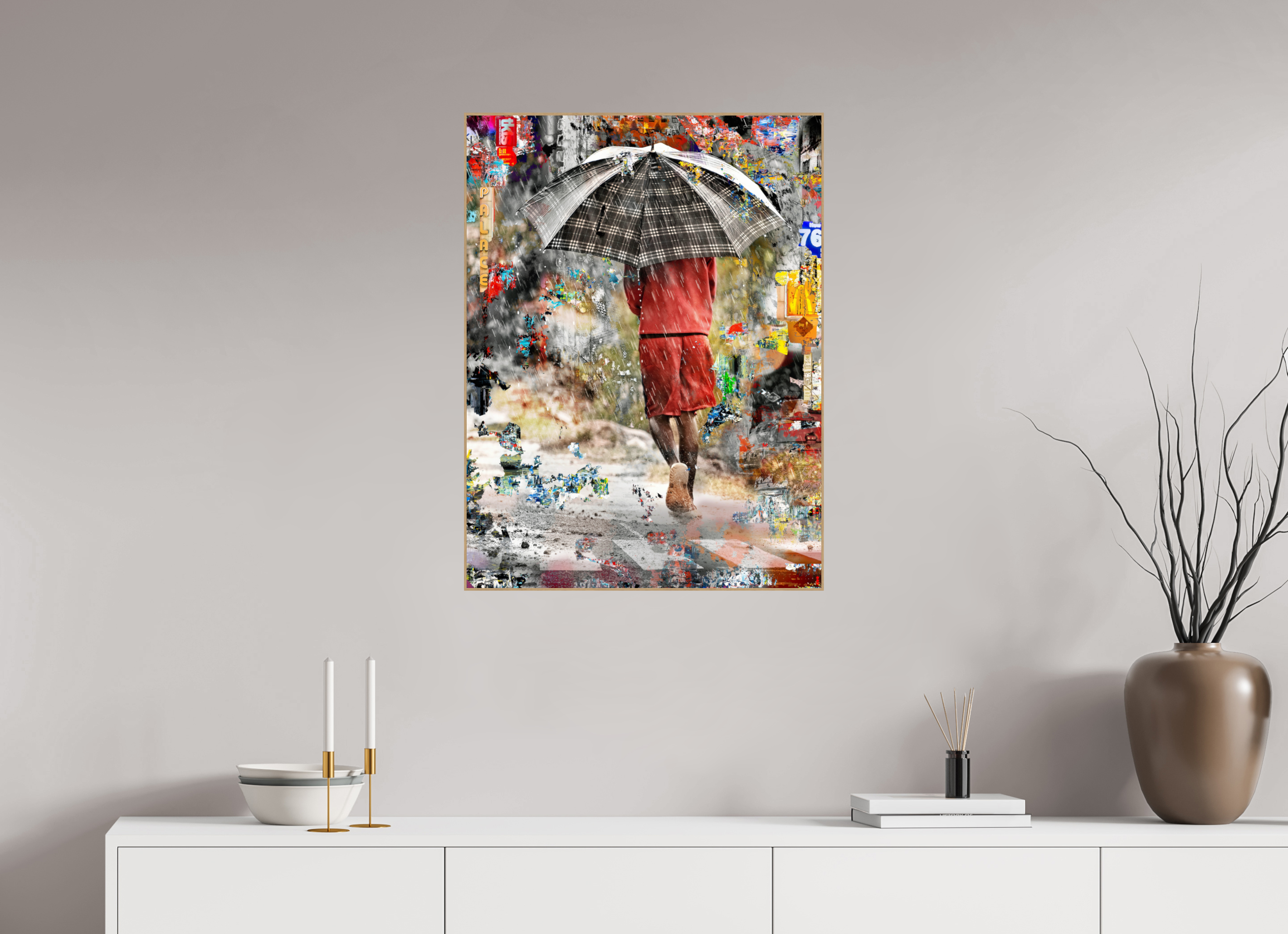 60 x 80 cm, Foto in ArtBox aus Massivholz Eiche natur RED³ HP Wash III