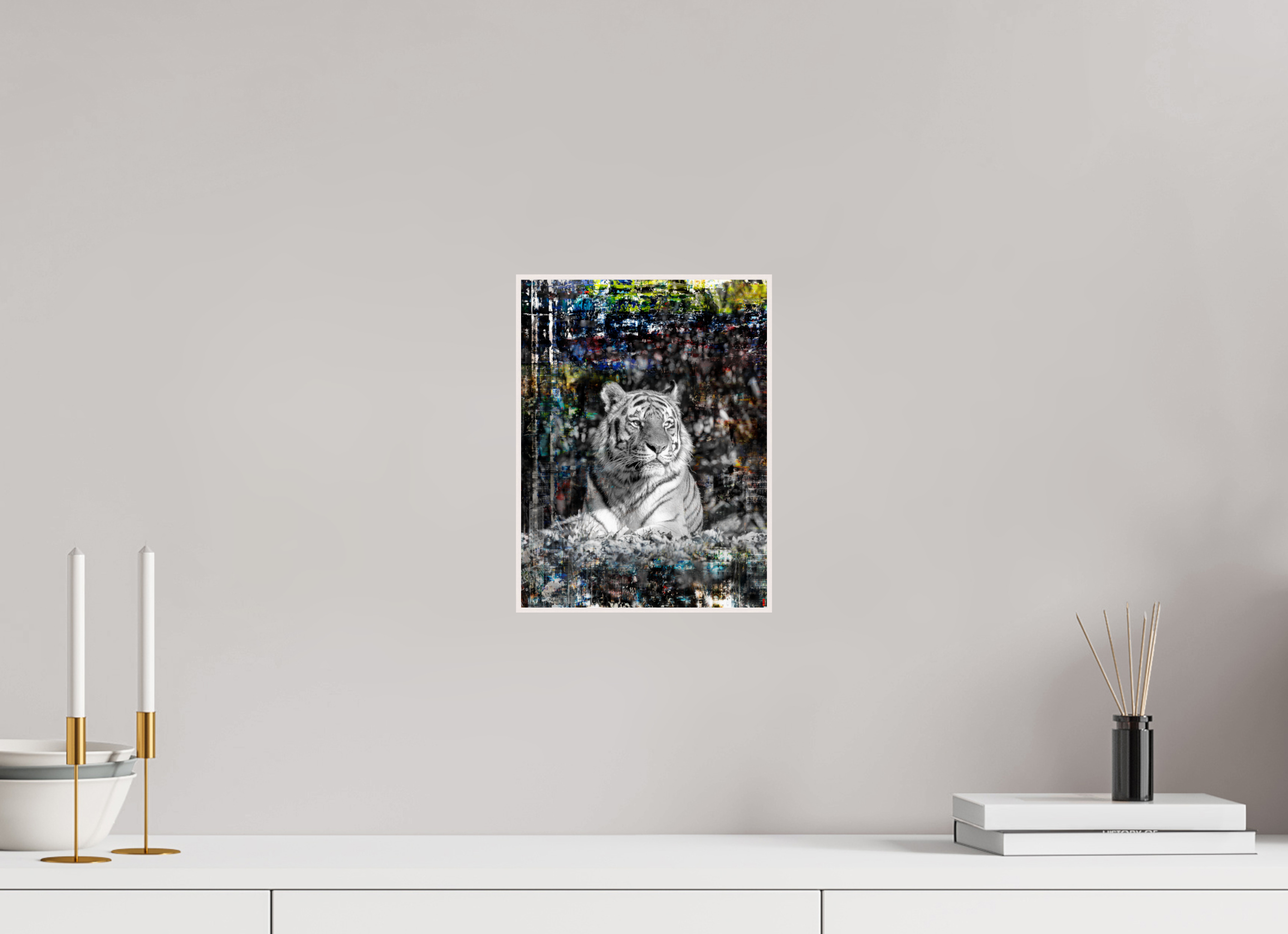 21 x 28 cm, Foto in ArtBox aus Massivholz Ahorn weiß RED³ WC Lubaya III