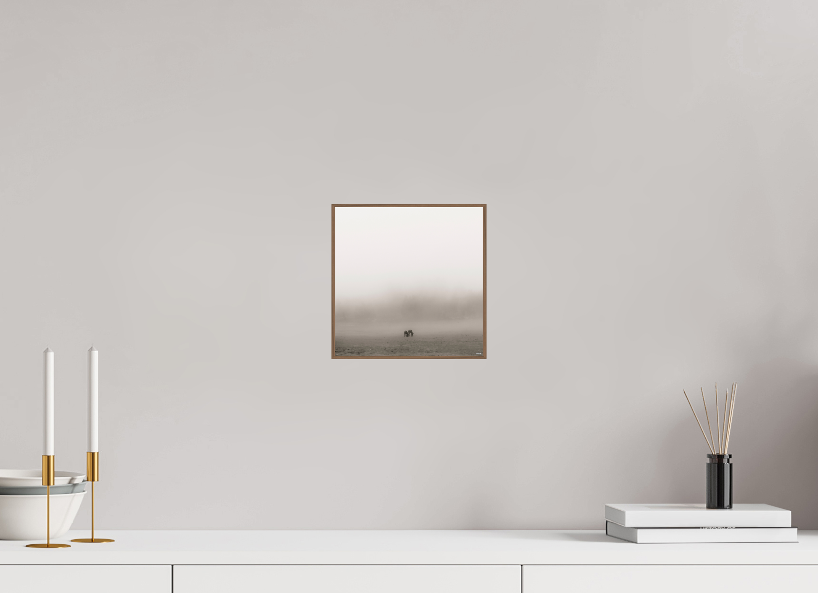 20 x 20 cm, Foto in ArtBox aus Massivholz Nussbaum RED³ PH Mamello II