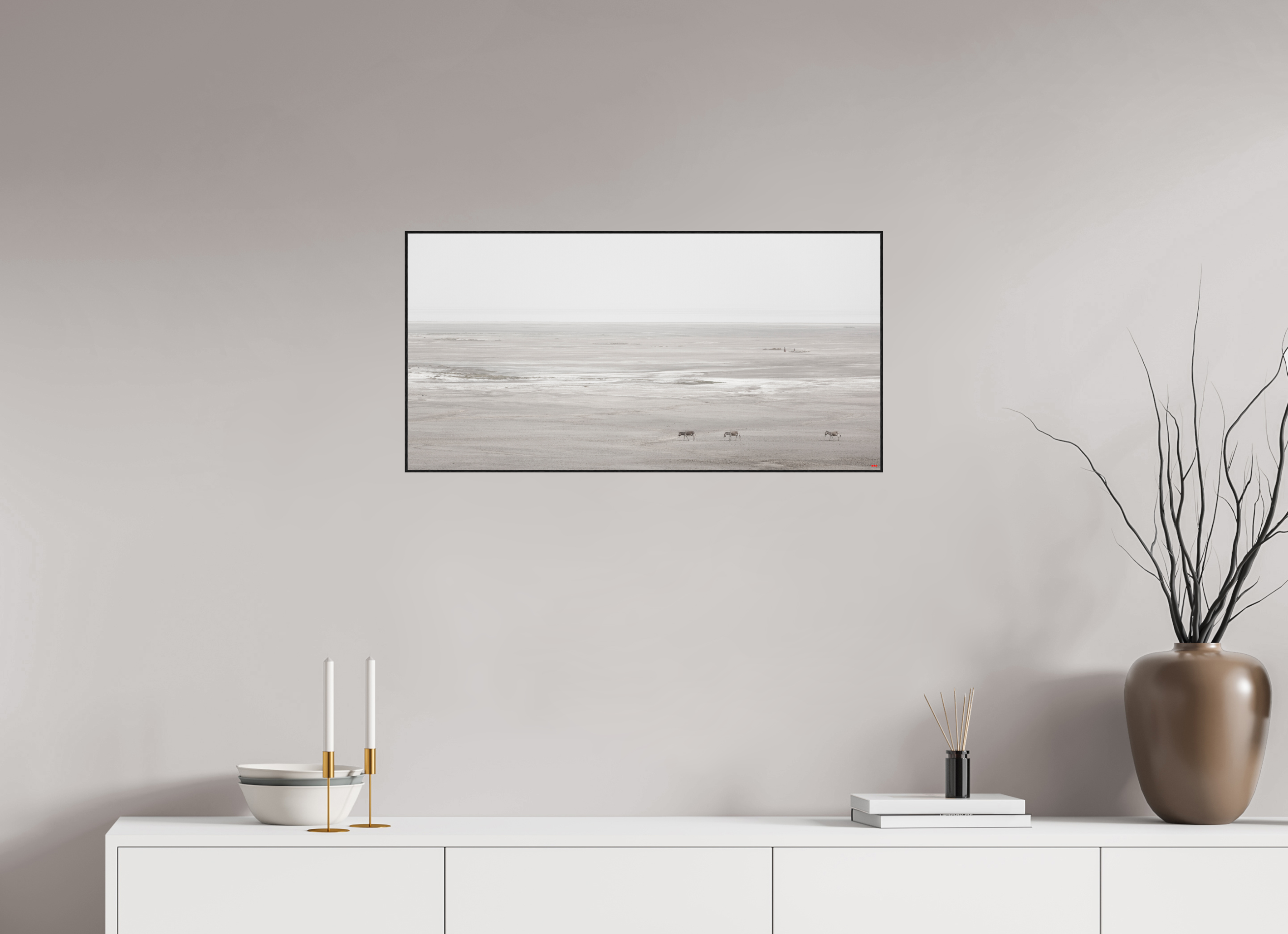 80 x 40 cm, Foto in ArtBox aus Massivholz Eiche schwarz RED³ PH Danai V
