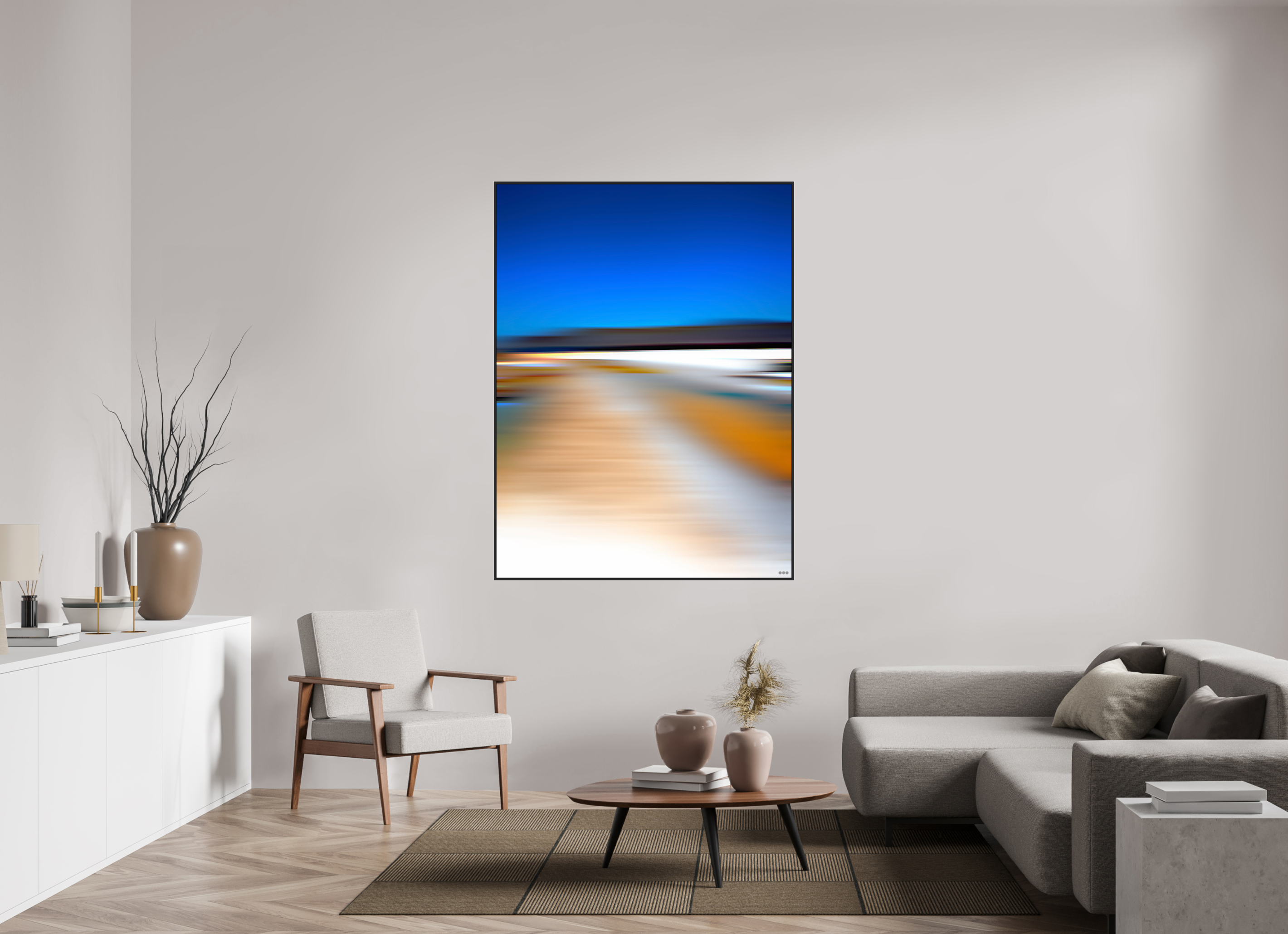 120 x 160 cm, Schattenfugen-Rahmen schwarz & 2mm Acrylglas FA PH Antankara III