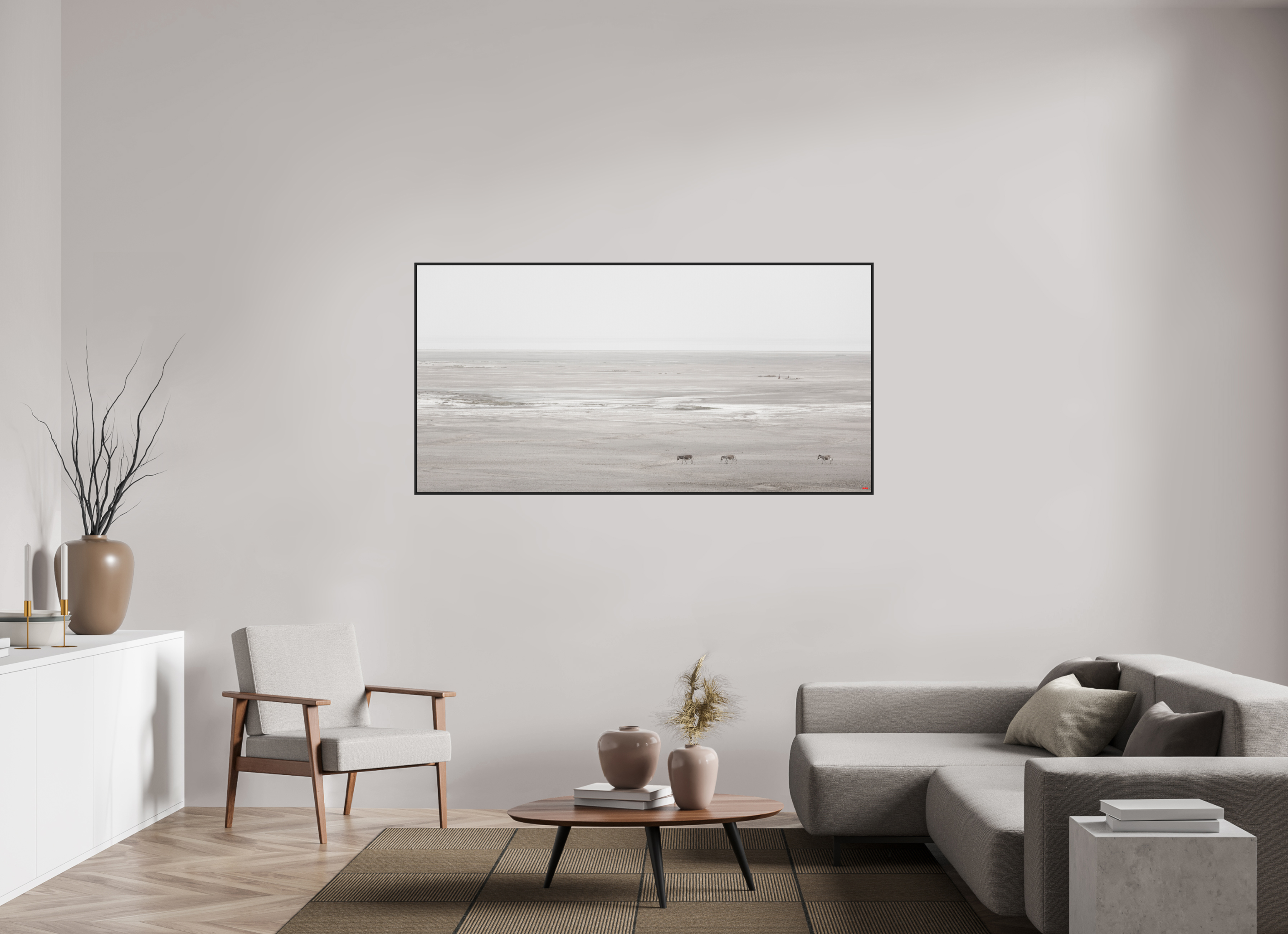 180 x 90 cm, Schattenfugen-Rahmen schwarz & 2mm Acrylglas FA PH Danai V