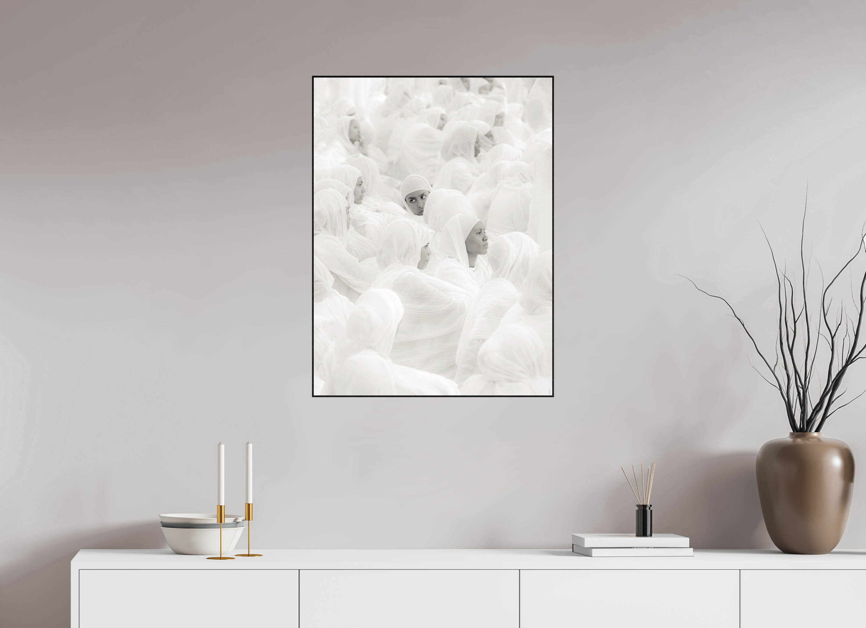 60 x 80 cm, Foto in ArtBox aus Massivholz Eiche schwarz RED³ PH Malia III