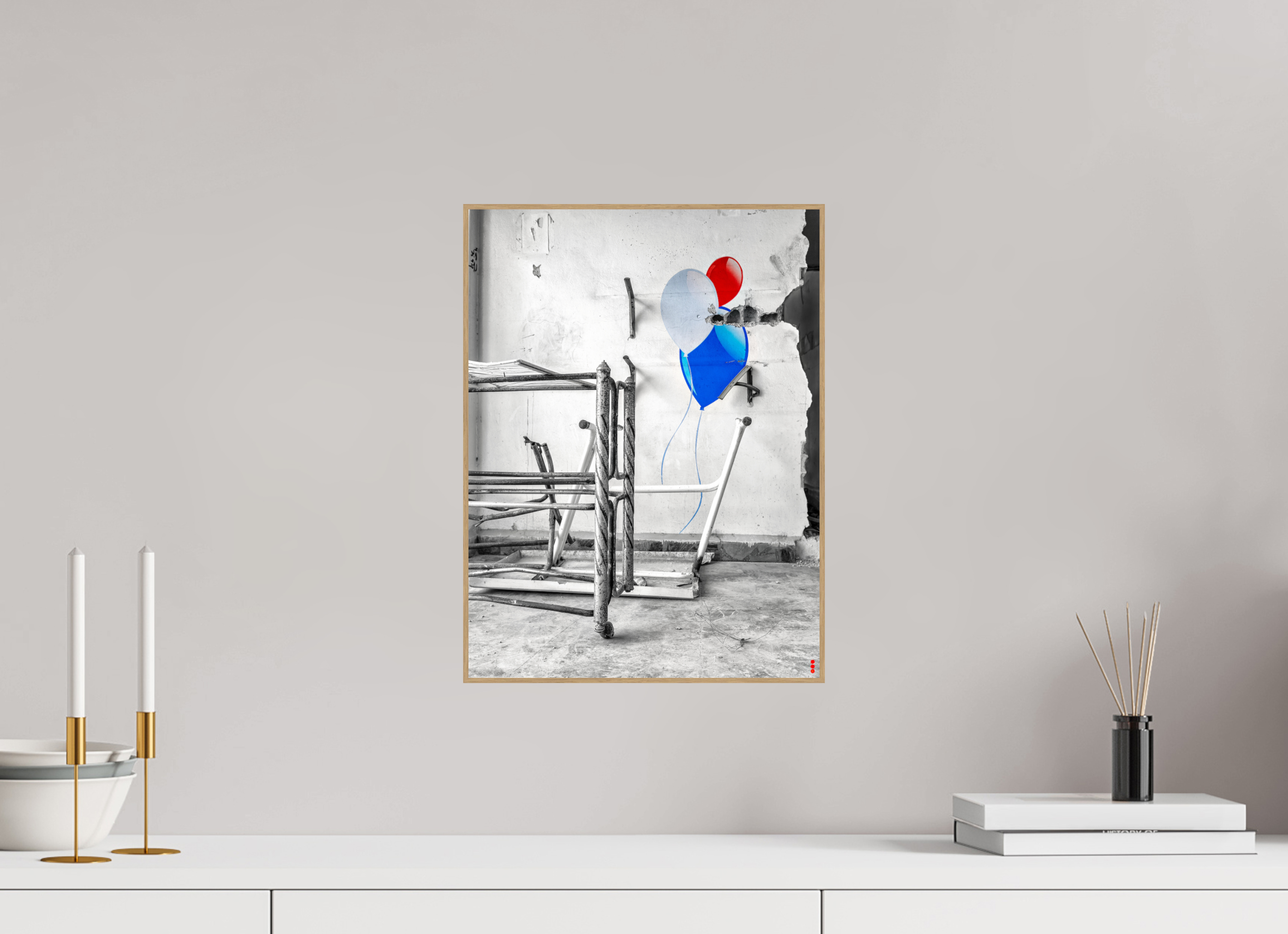 30 x 40 cm, Foto in ArtBox aus Massivholz Eiche natur RED³ SCSI Mursal III