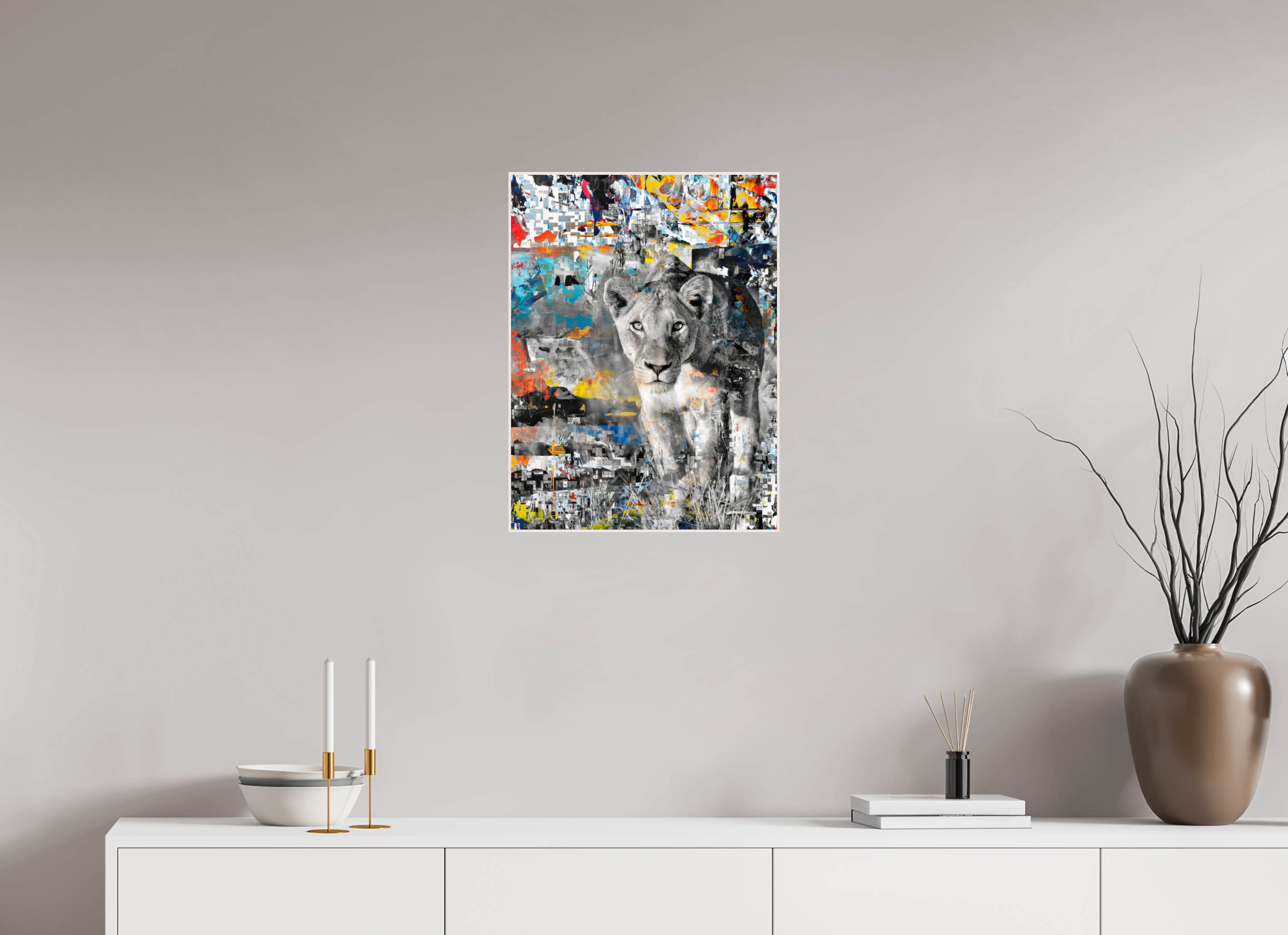 45 x 60 cm, Foto in ArtBox aus Massivholz Ahorn weiß RED³ Kachine III