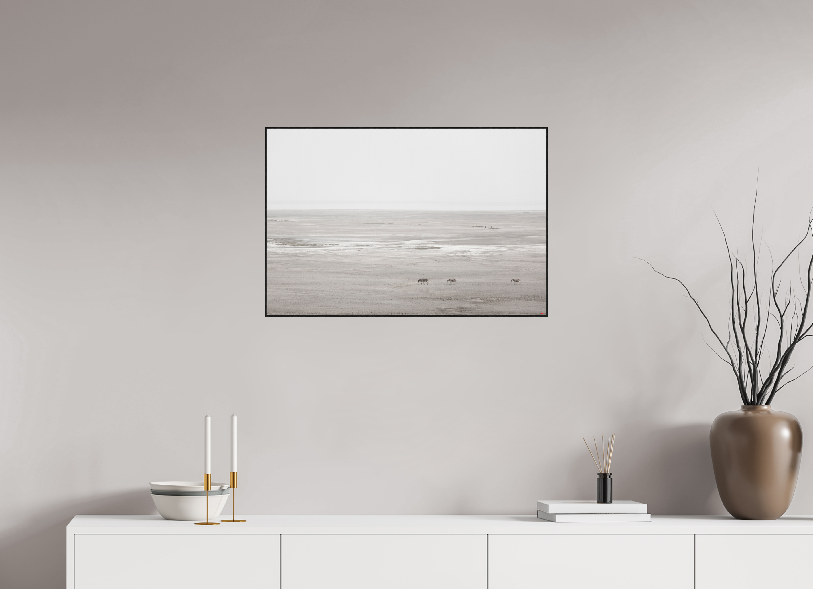 75 x 50 cm, Foto in ArtBox aus Massivholz Eiche schwarz RED³ PH Danai I