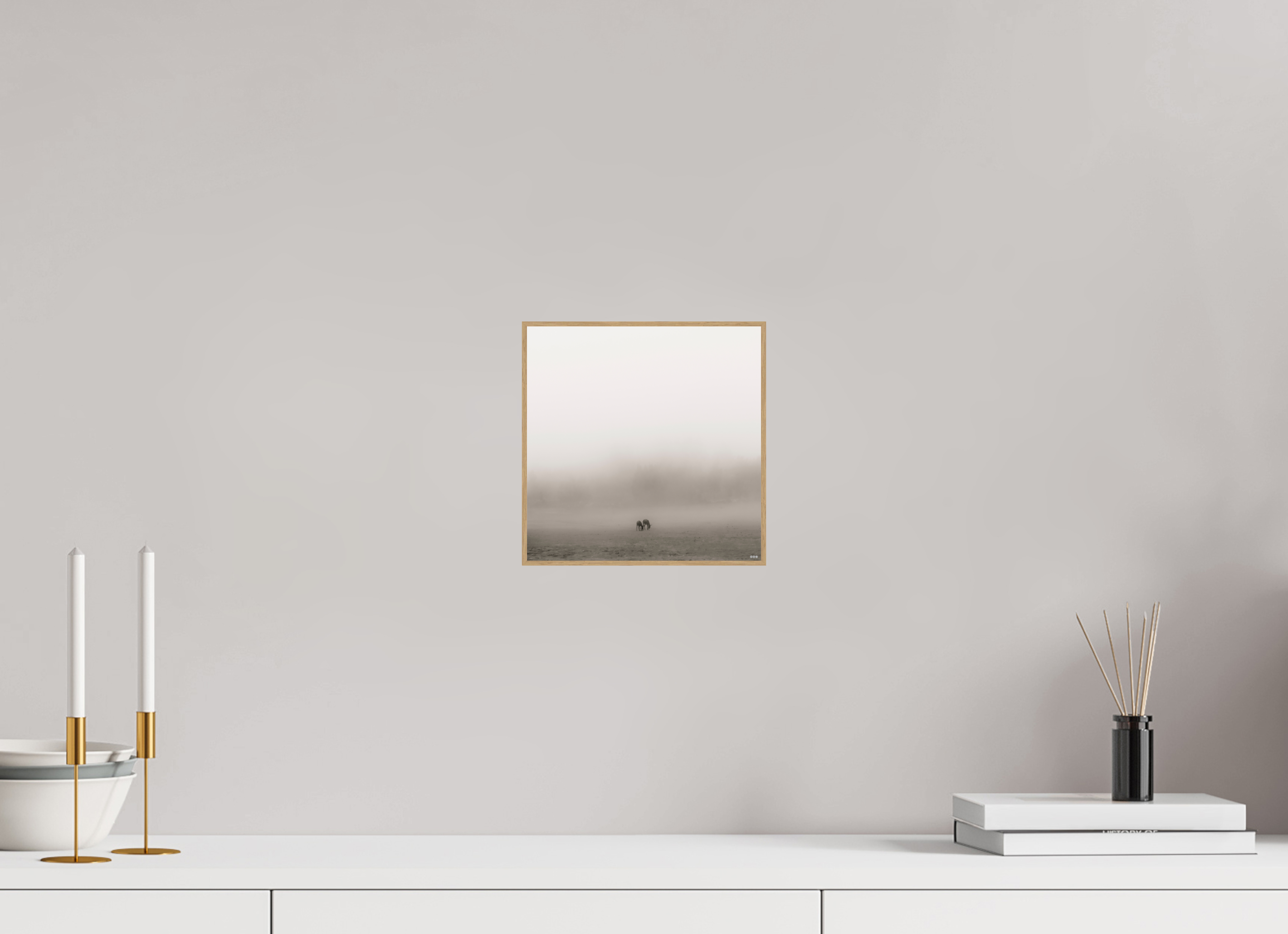 20 x 20 cm, Foto in ArtBox aus Massivholz Eiche natur RED³ PH Mamello II