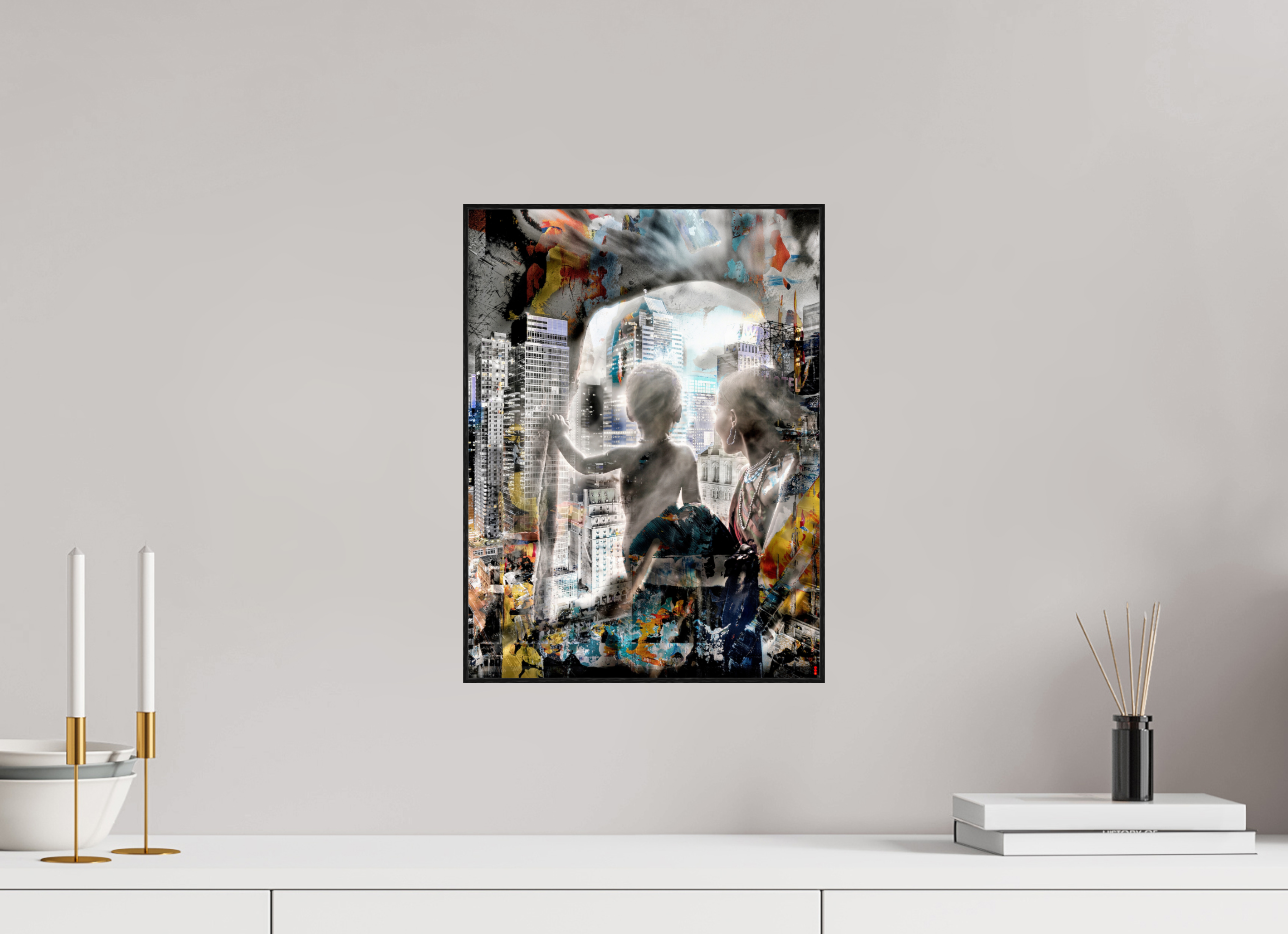 30 x 40 cm, Foto in ArtBox aus Massivholz Eiche schwarz RED³ HP Sukama III