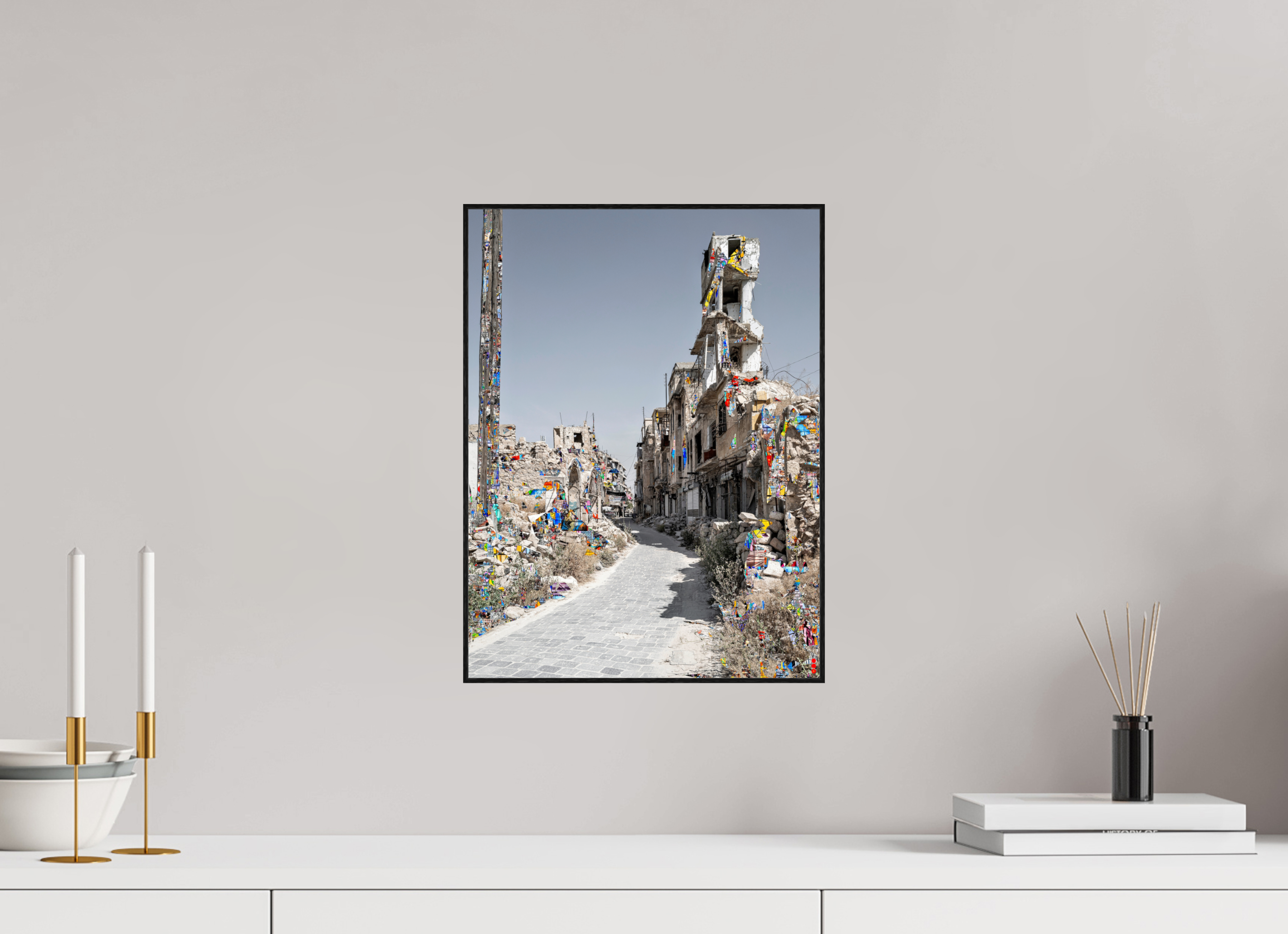 30 x 40 cm, Foto in ArtBox aus Massivholz Eiche schwarz RED³ SCSI Madiha III