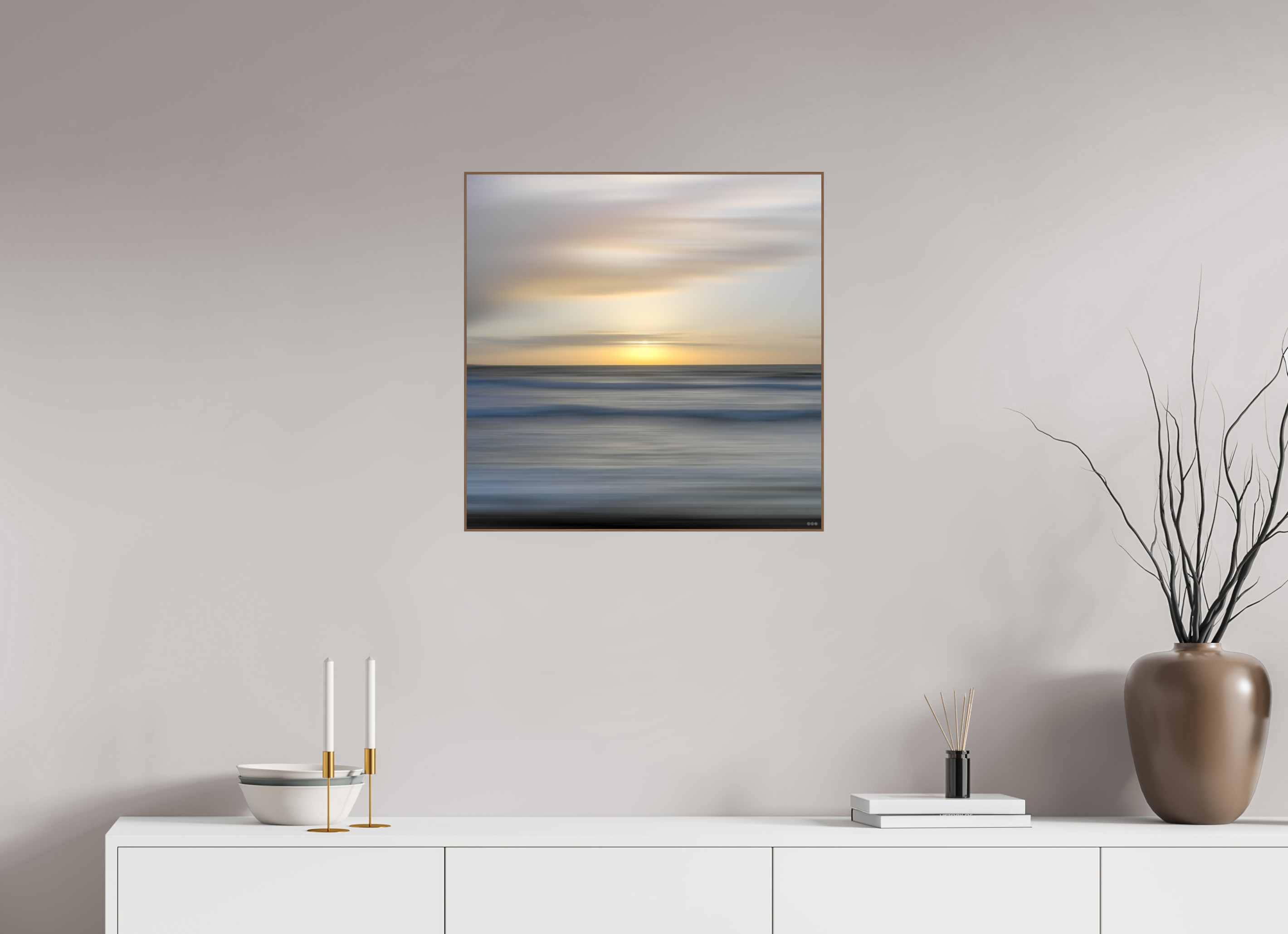 60 x 60 cm, Foto in ArtBox aus Massivholz Nussbaum RED³ PH Salome II