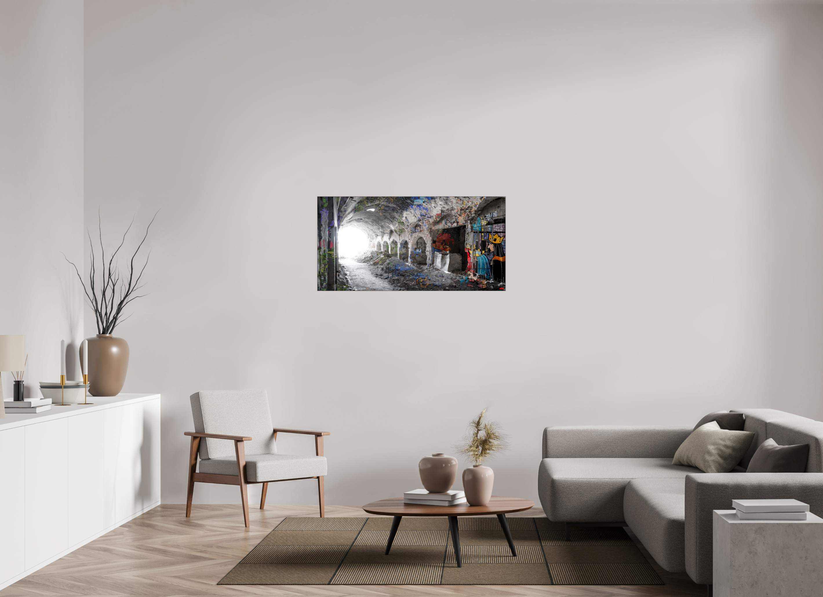 120 x 60 cm, Slimline Einfassung schwarz unter 2mm Acrylglas FA SCSI Maysa V