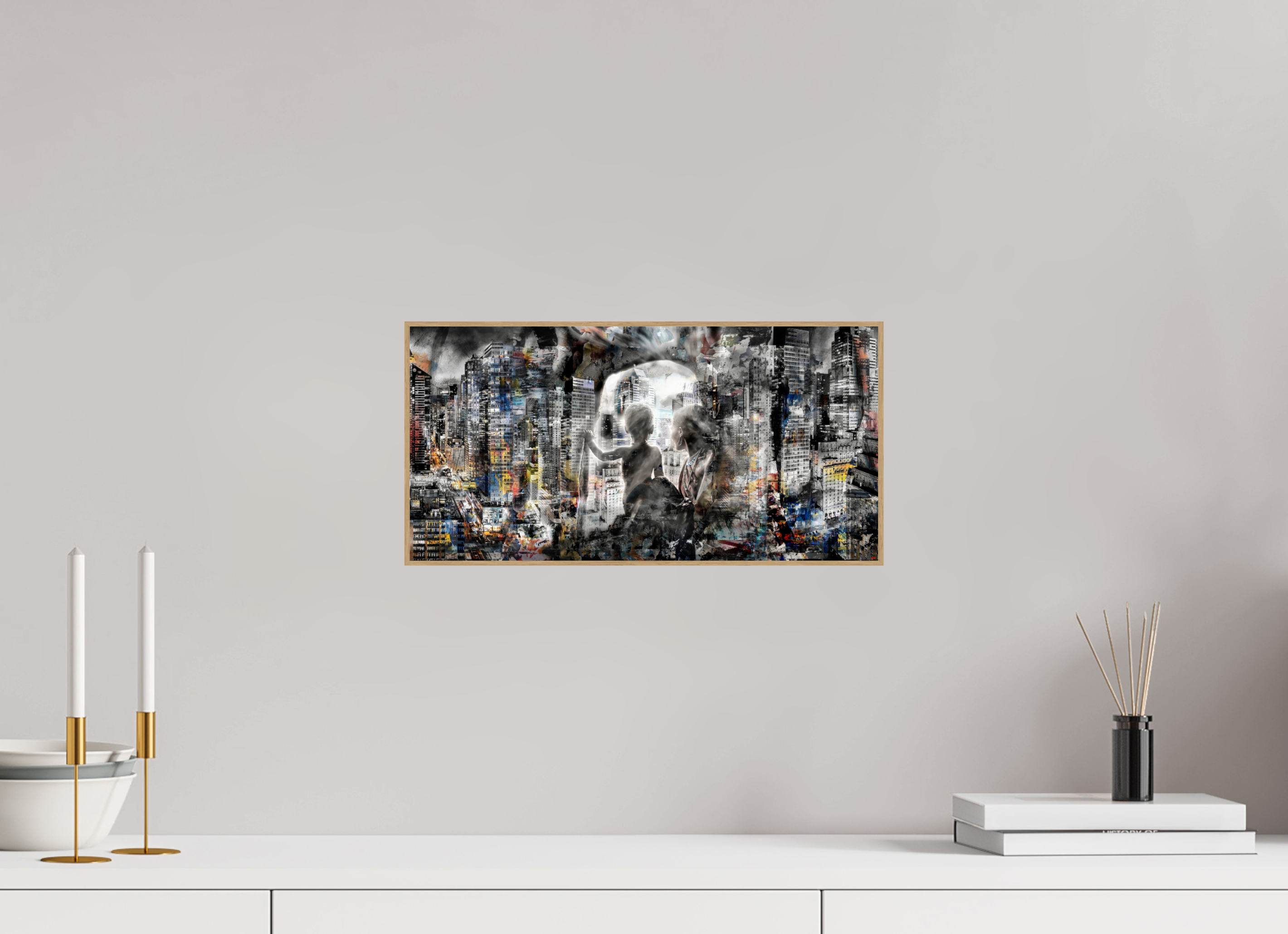 40 x 20 cm, Foto in ArtBox aus Massivholz Eiche natur RED³ HP Sukama V