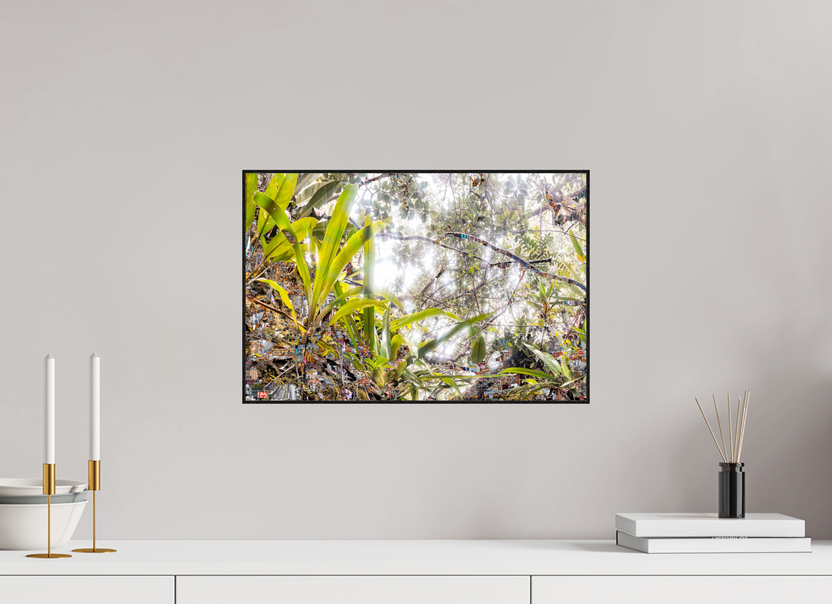 45 x 30 cm, Foto in ArtBox aus Massivholz Eiche schwarz RED³ HP Amara I