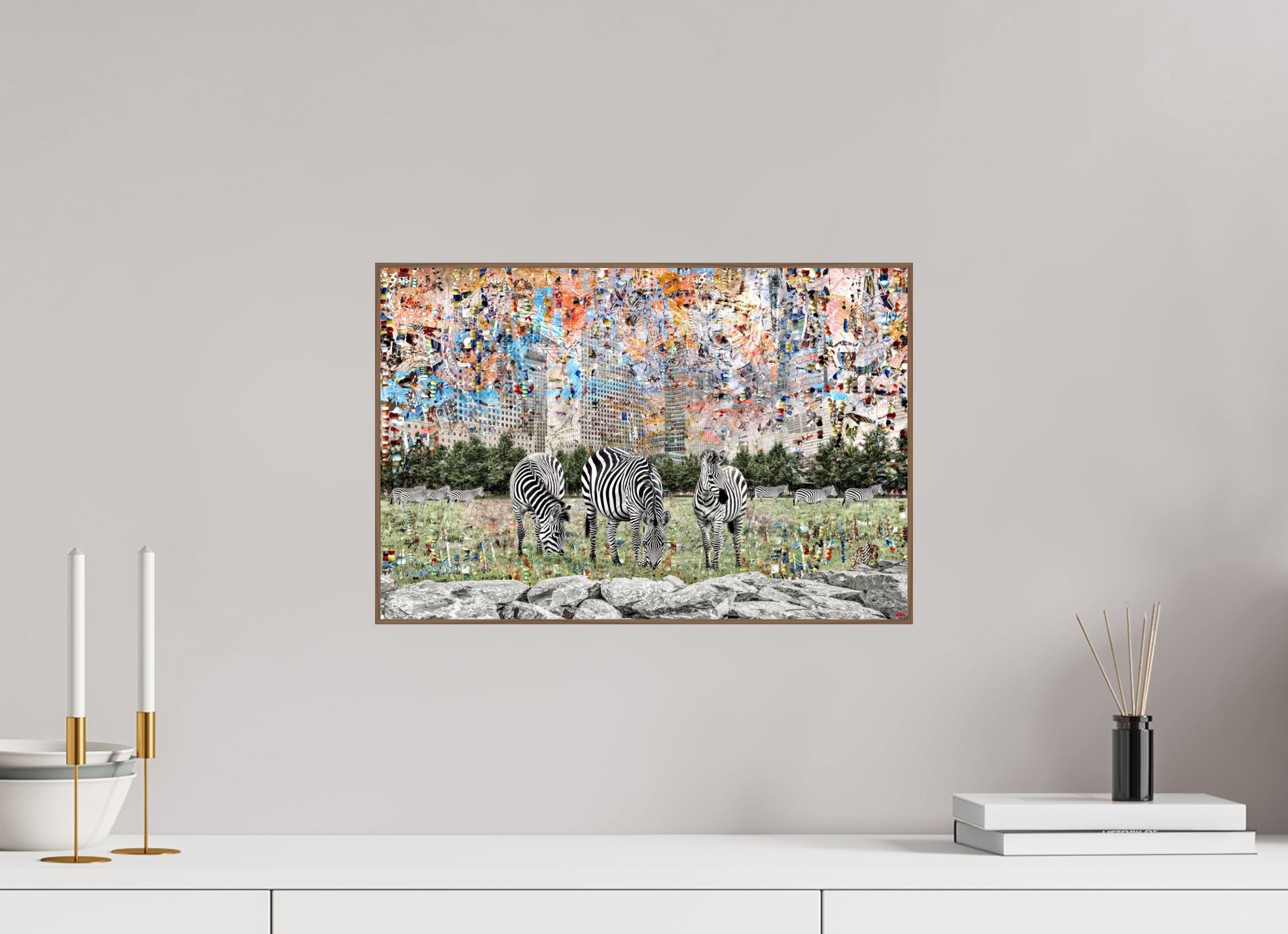 45 x 30 cm, Foto in ArtBox aus Massivholz Nussbaum RED³ WC Amaya I