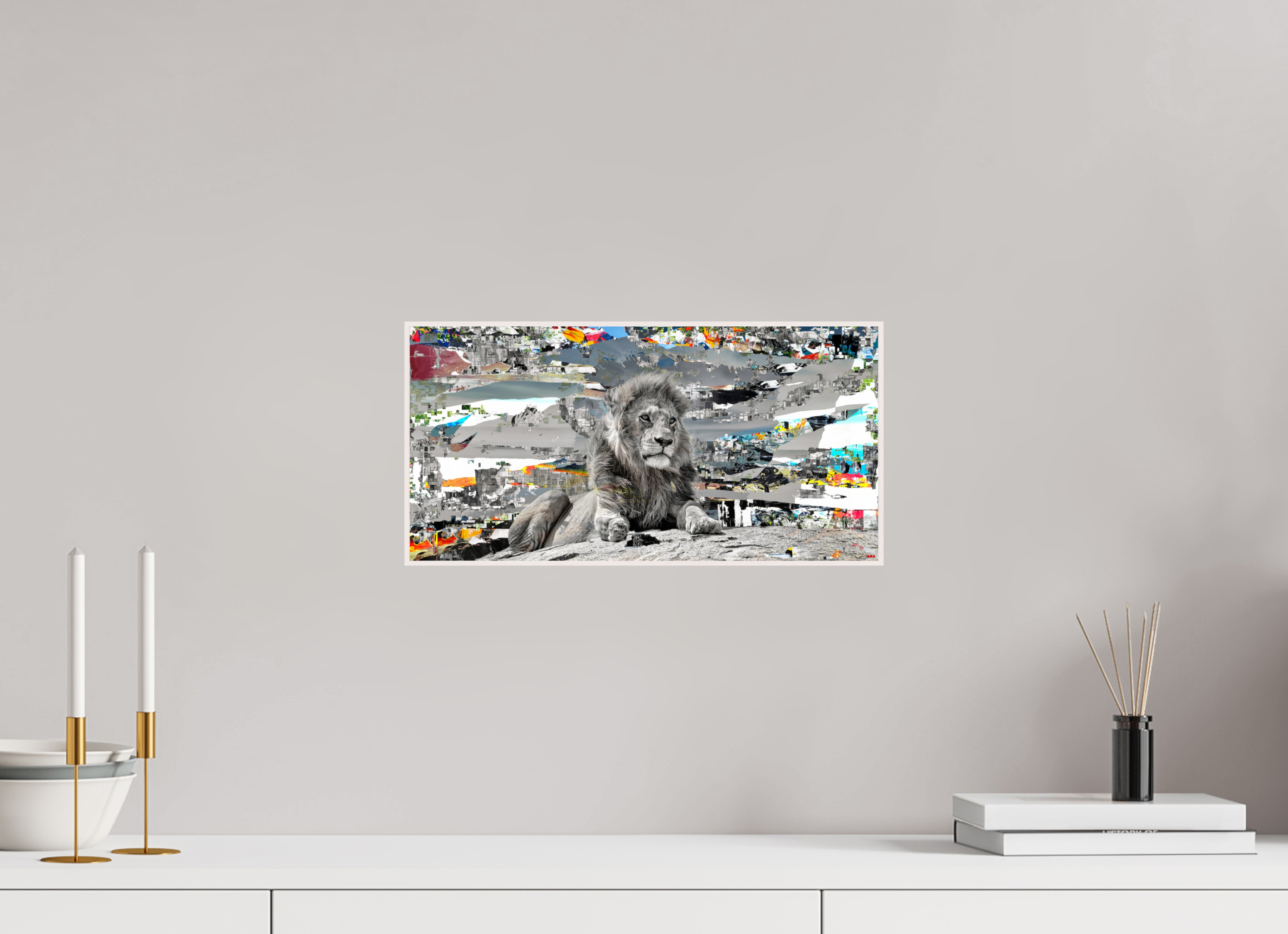 40 x 20 cm, Foto in ArtBox aus Massivholz Ahorn weiß RED³ WC Jabari V