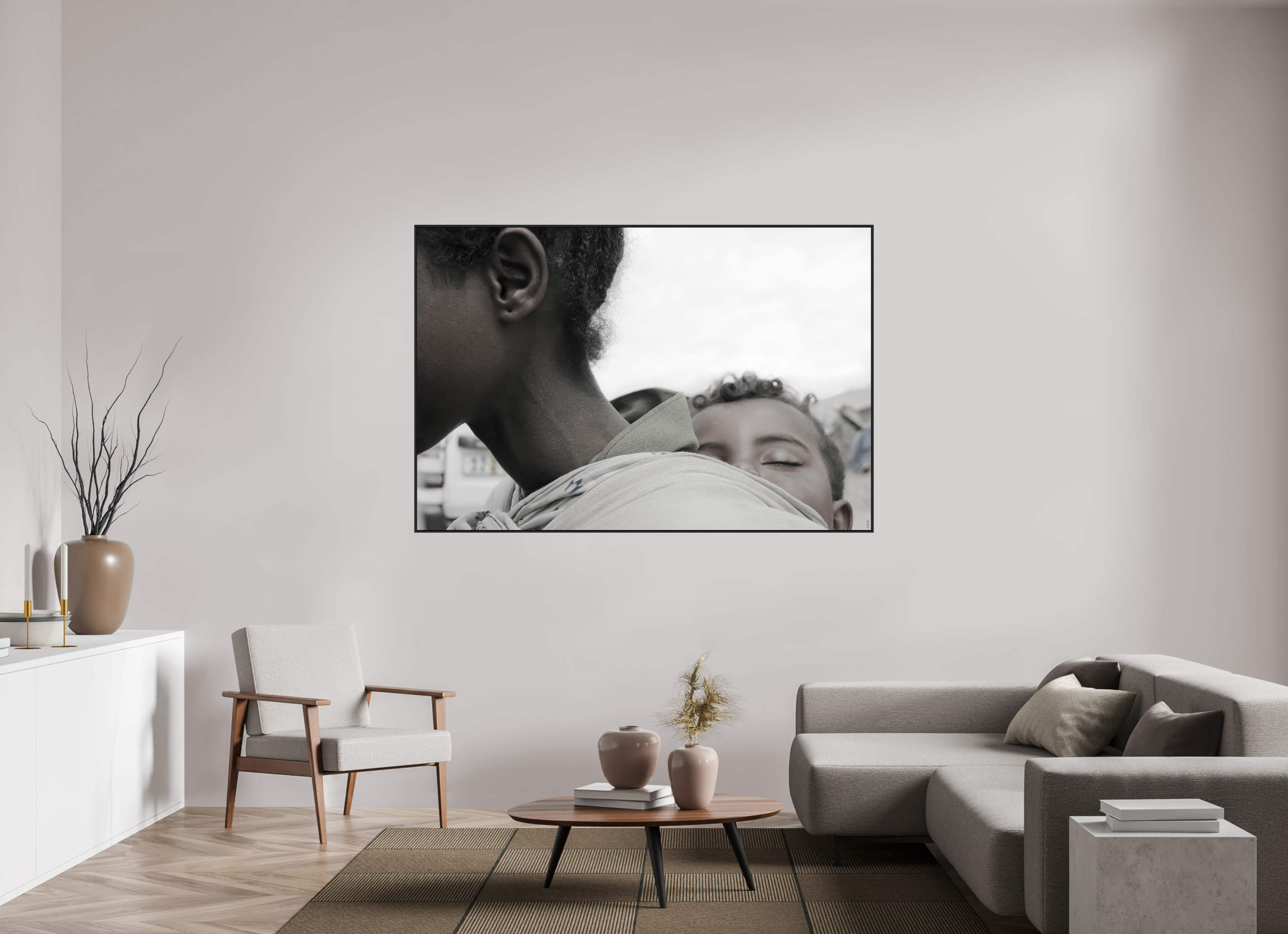 180 x 120 cm, Schattenfugen-Rahmen schwarz & 2mm Acrylglas FA PH Machui I