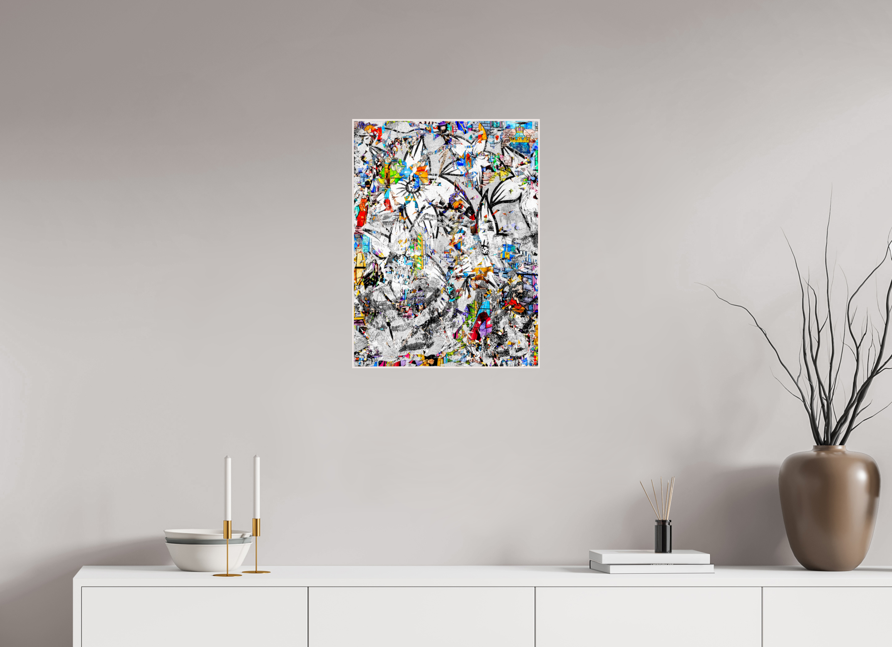 45 x 60 cm, Foto in ArtBox aus Massivholz Ahorn weiß RED³ SCSI Miraaj III