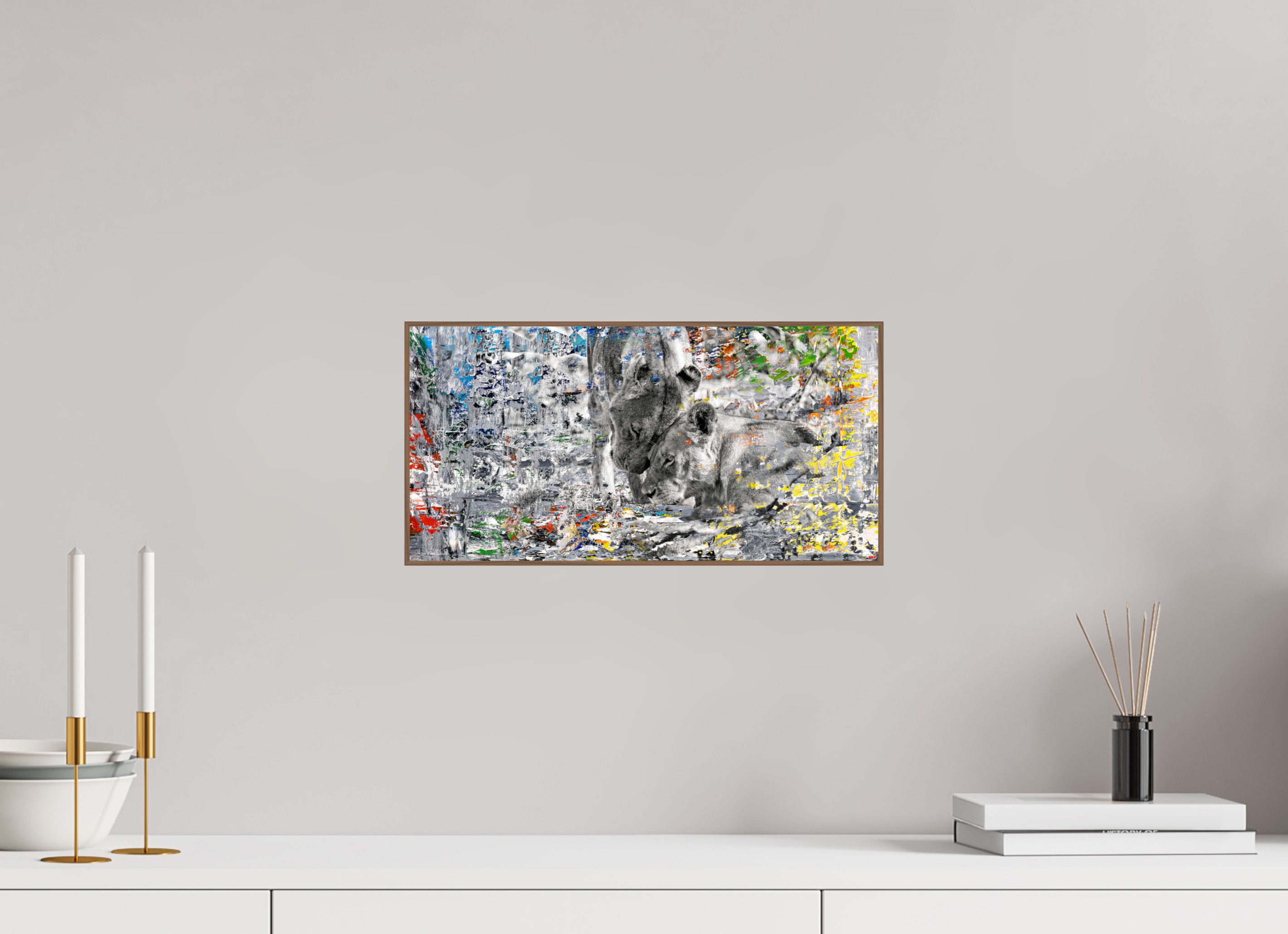 40 x 20 cm, Foto in ArtBox aus Massivholz Nussbaum RED³ WC Layamaya V