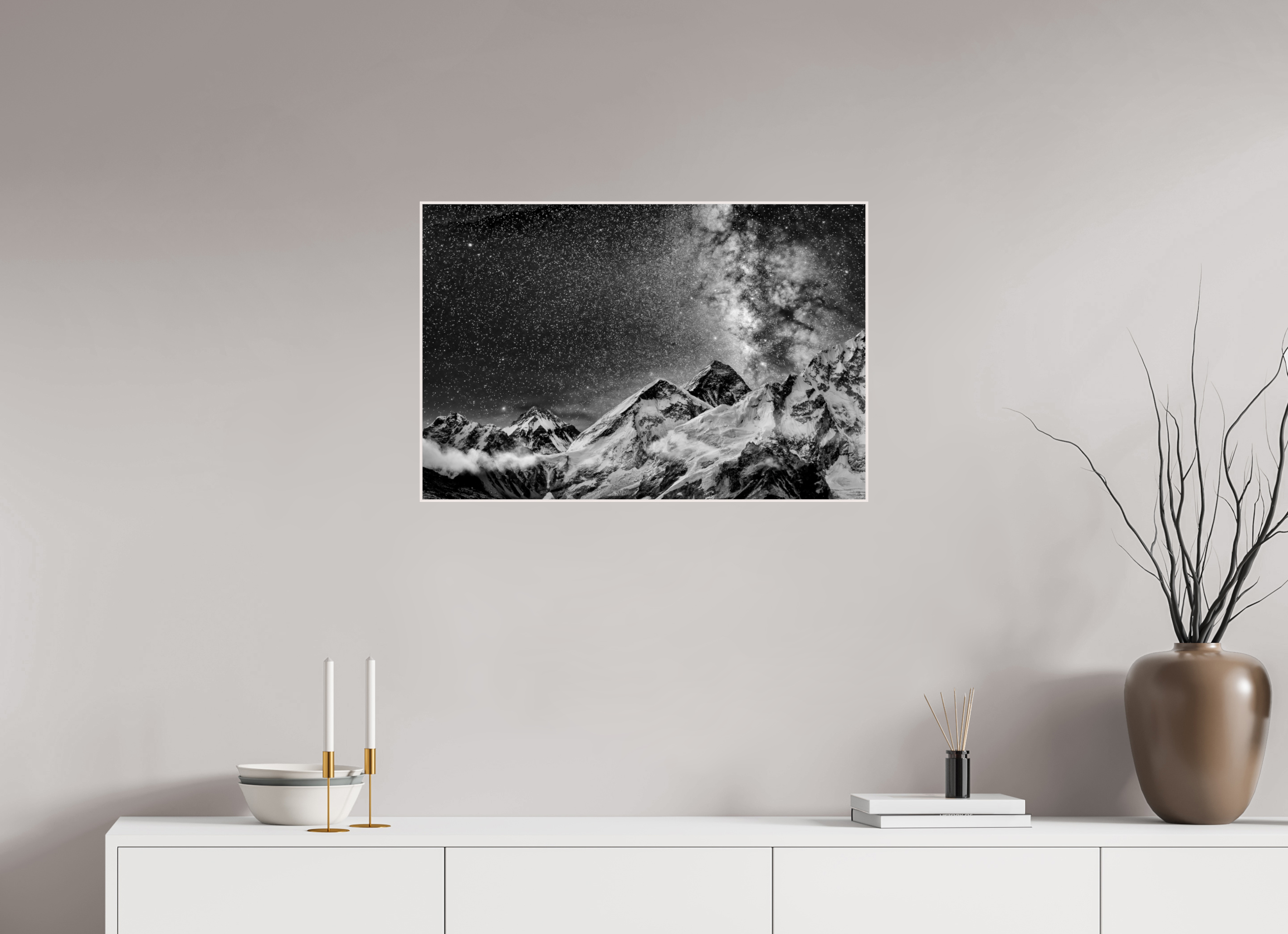 75 x 50 cm, Foto in ArtBox aus Massivholz Ahorn weiß RED³ Sopan I