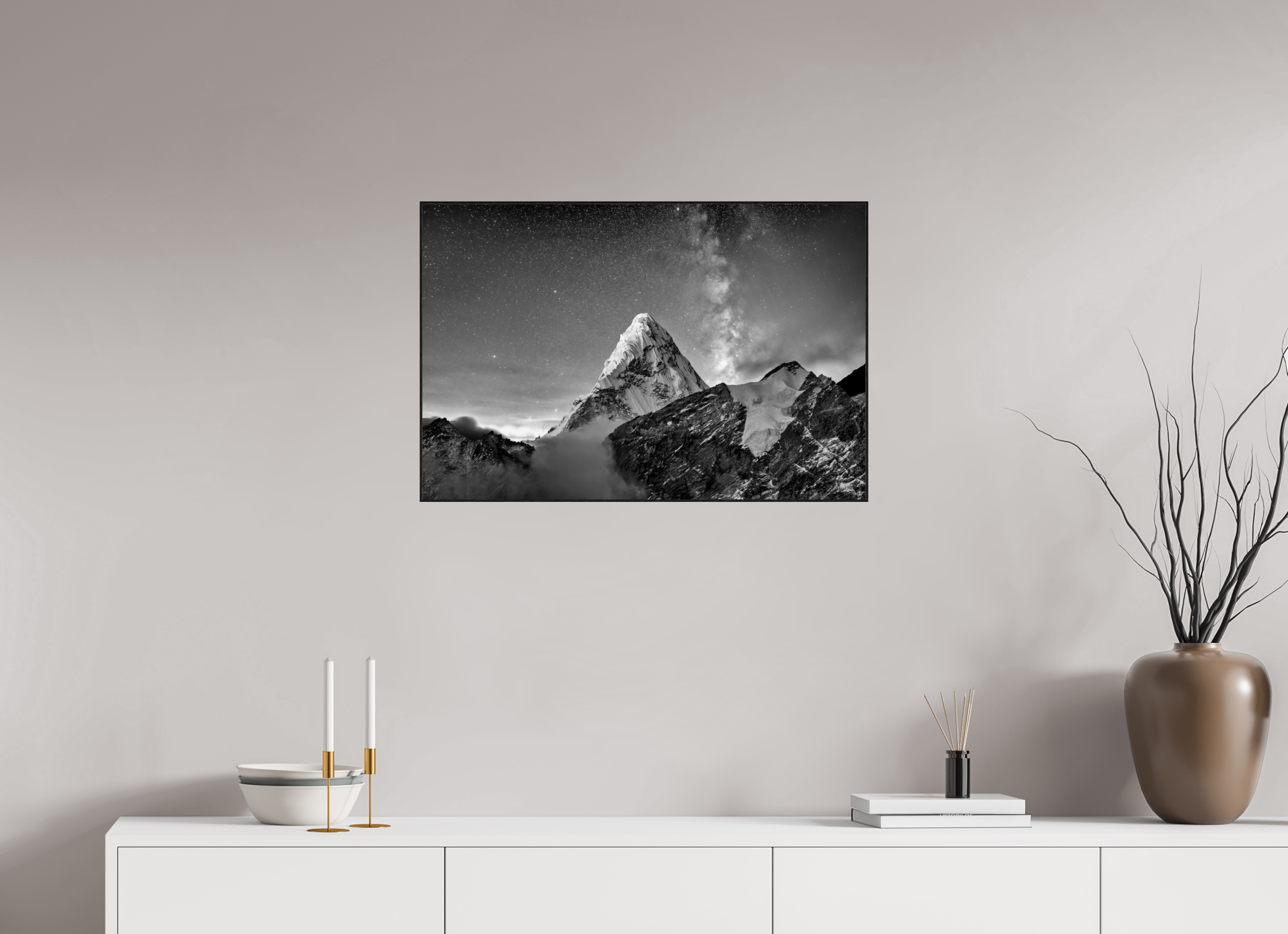 75 x 50 cm, Foto in ArtBox aus Massivholz Eiche schwarz RED³ PH Sujata I