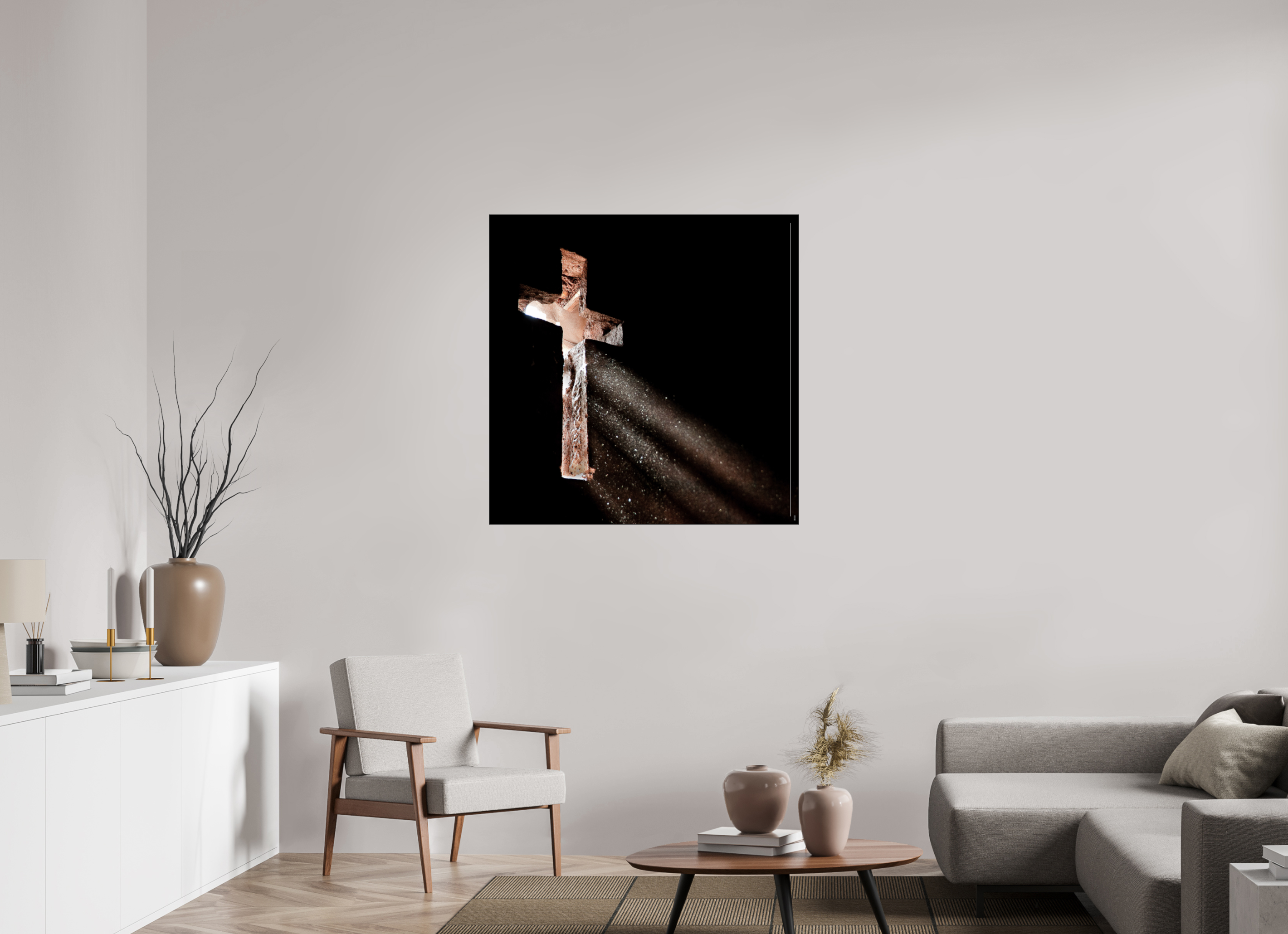 100 x 100 cm, Slimline Einfassung schwarz unter 2mm Acrylglas FA PH Moyale II