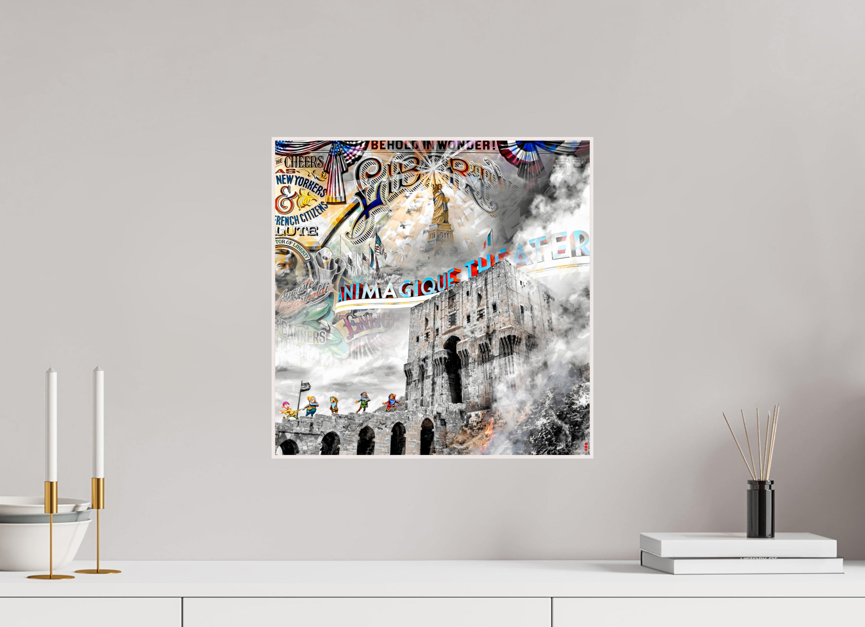 40 x 40 cm, Foto in ArtBox aus Massivholz Ahorn weiß RED³ SCSI Mumtaz II