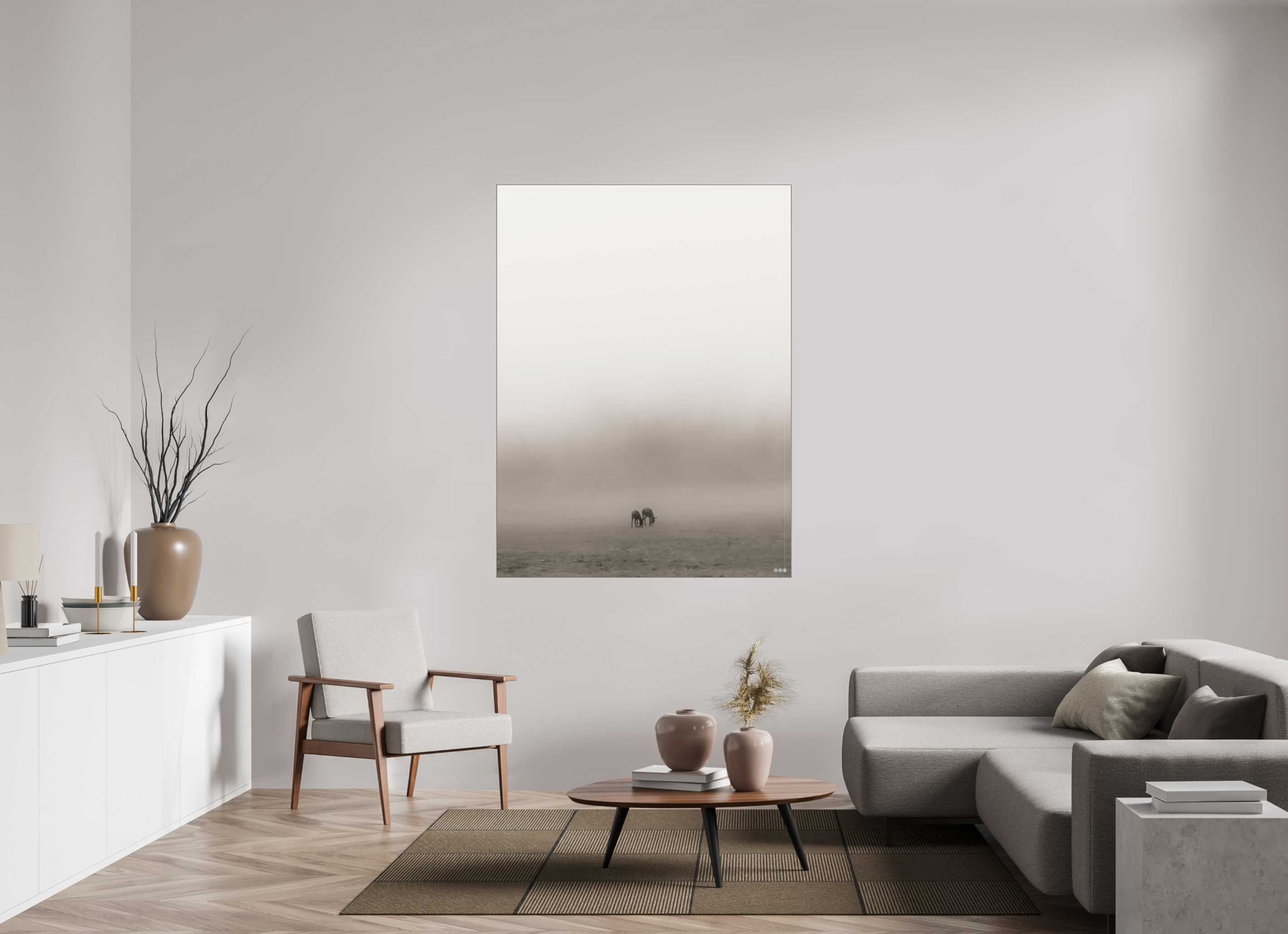 120 x 160 cm, Slimline Einfassung schwarz unter 2mm Acrylglas FA PH Mamello III