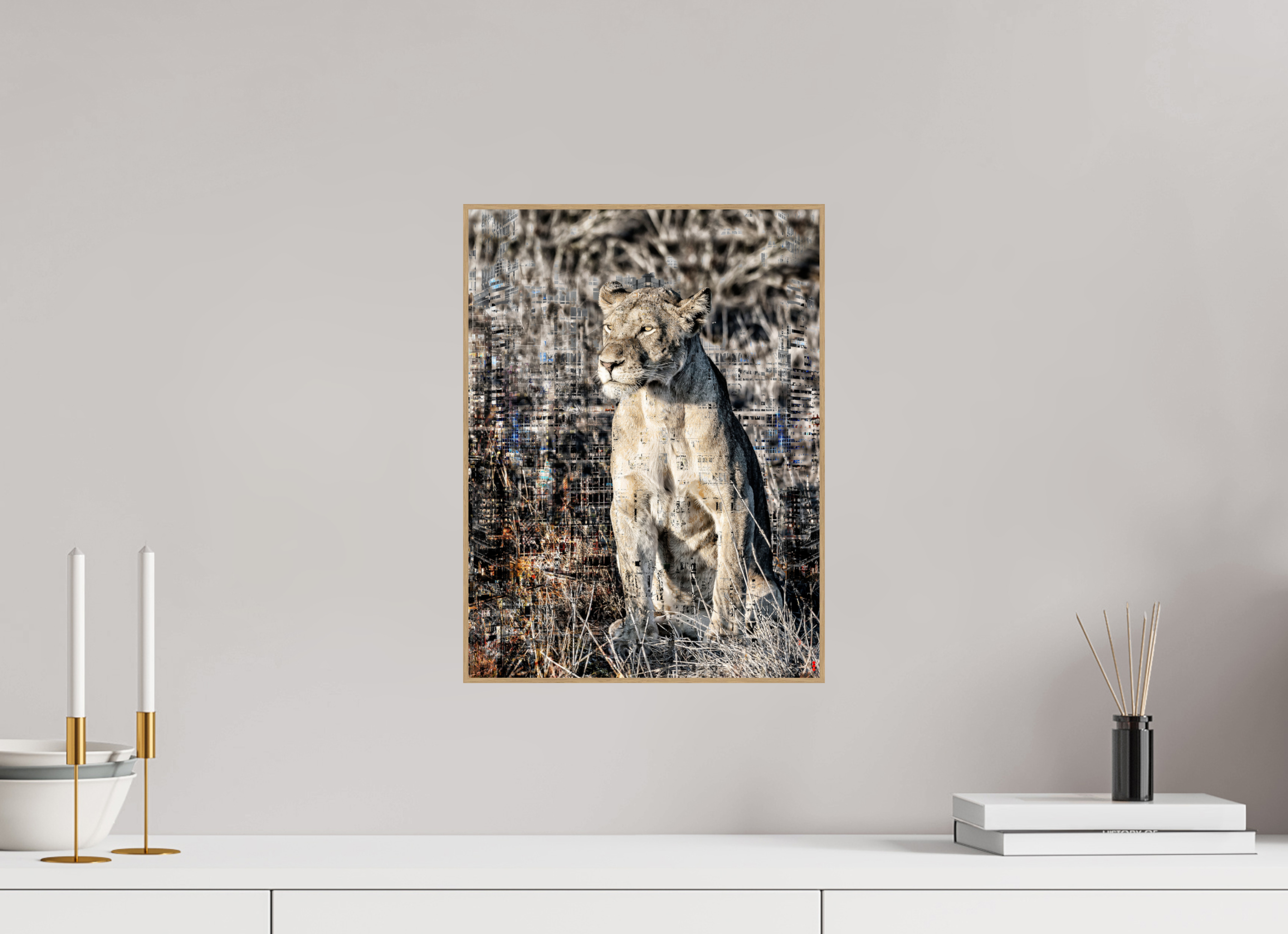 30 x 40 cm, Foto in ArtBox aus Massivholz Eiche natur RED³ WC Adwoa III