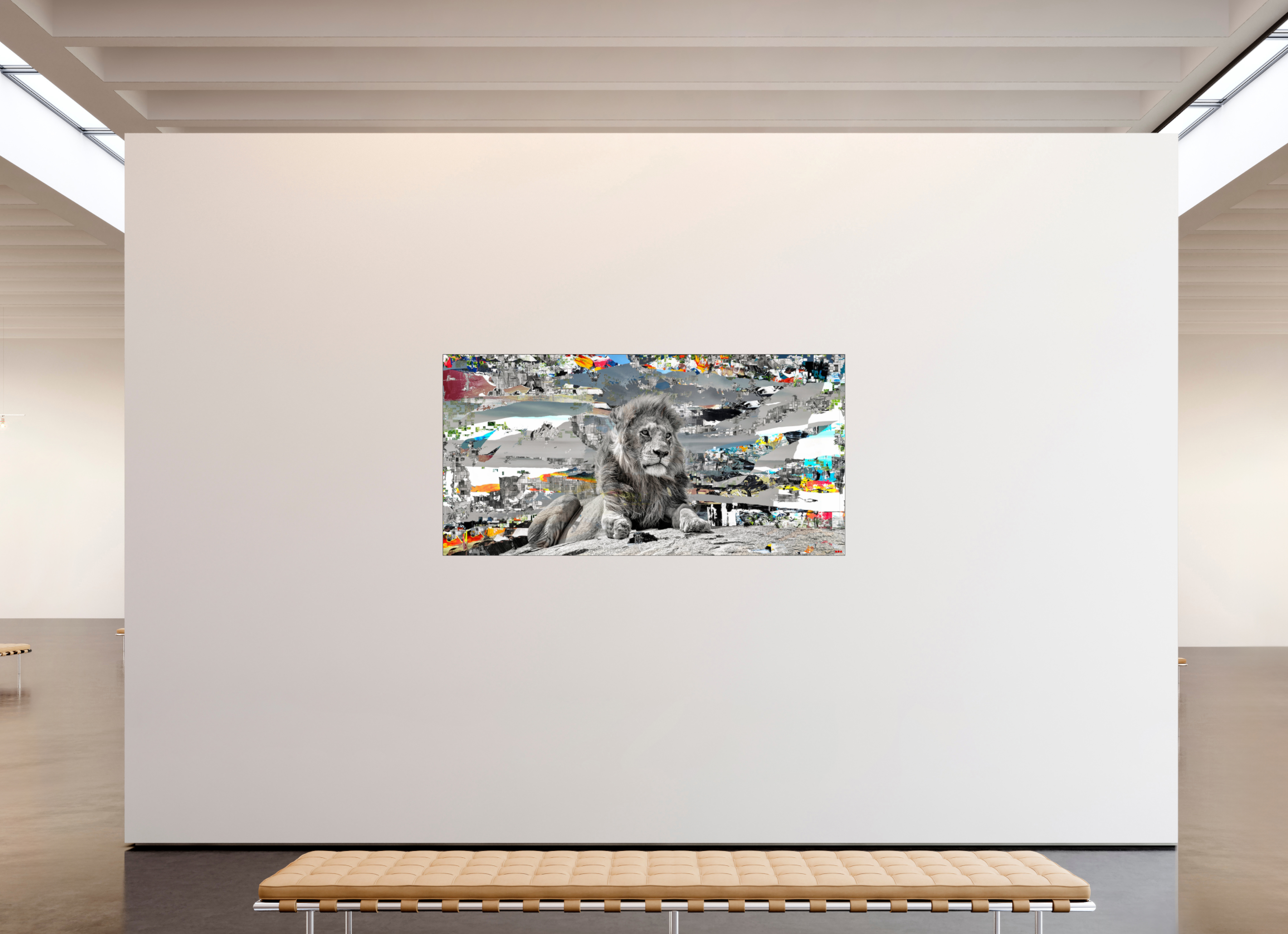 200 x 100 cm, Slimline Einfassung schwarz unter 2mm Acrylglas FA WC Jabari V