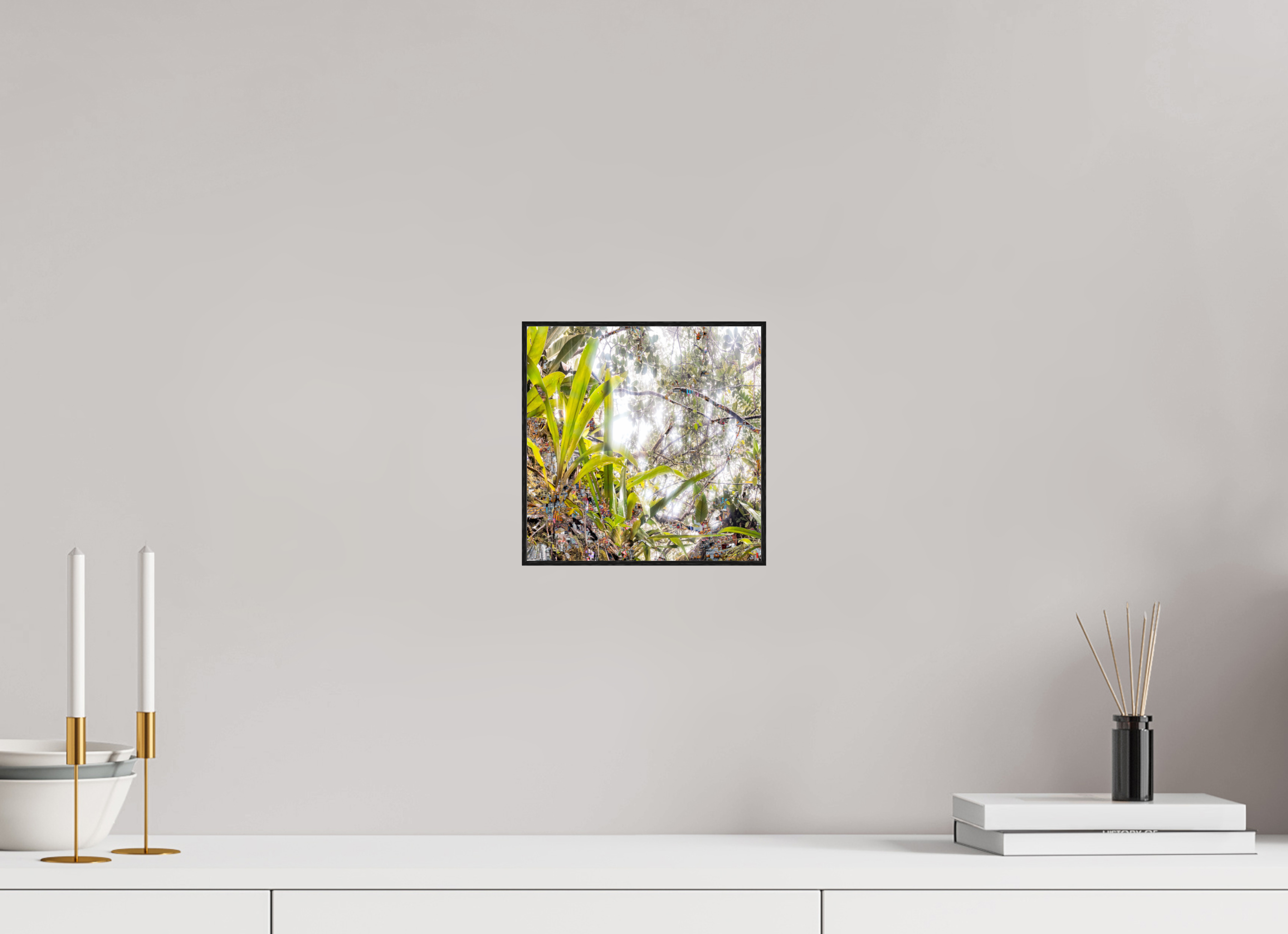 20 x 20 cm, Foto in ArtBox aus Massivholz Eiche schwarz RED³ HP Amara II