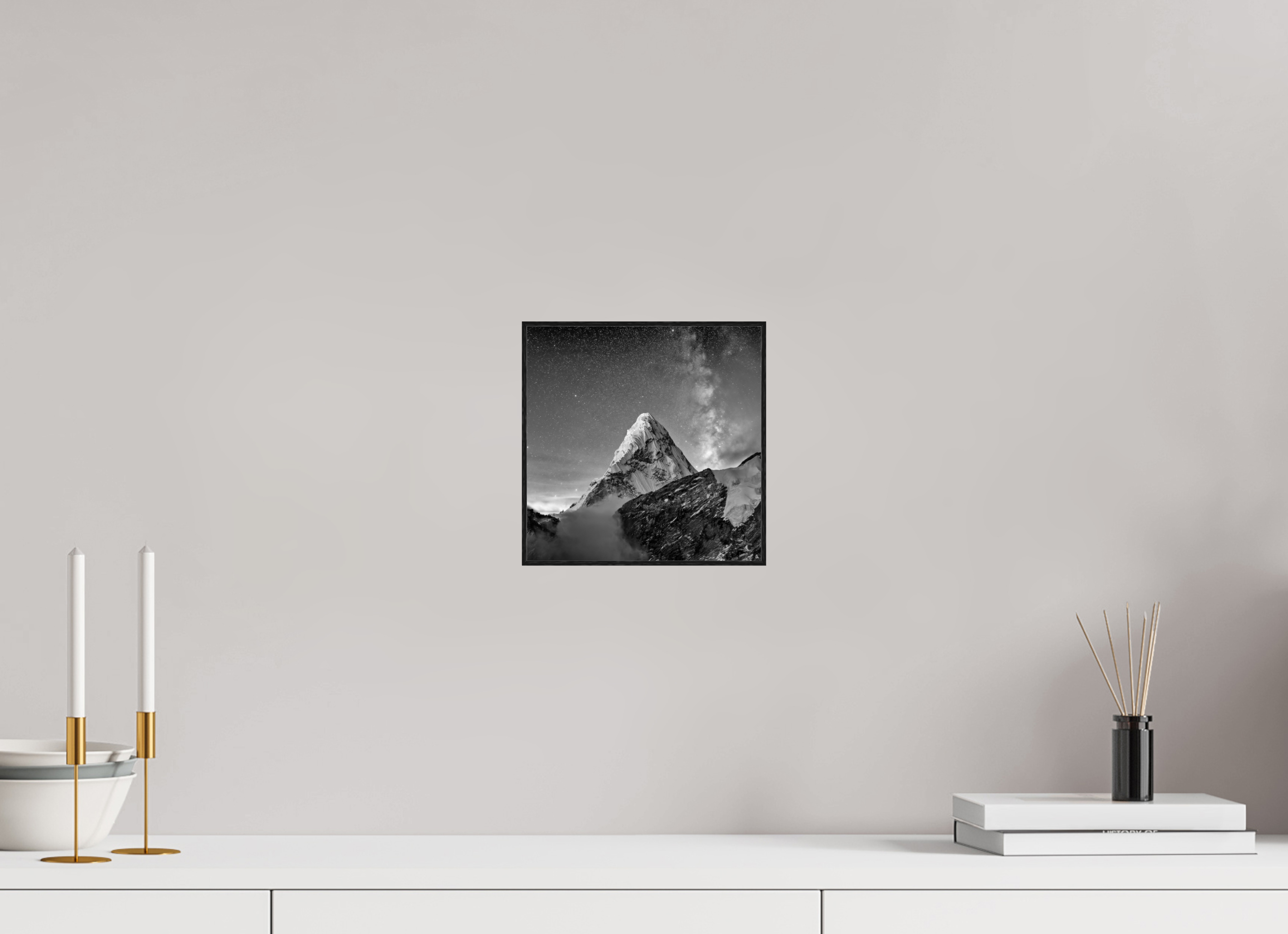 20 x 20 cm, Foto in ArtBox aus Massivholz Eiche schwarz RED³ PH Sujata II