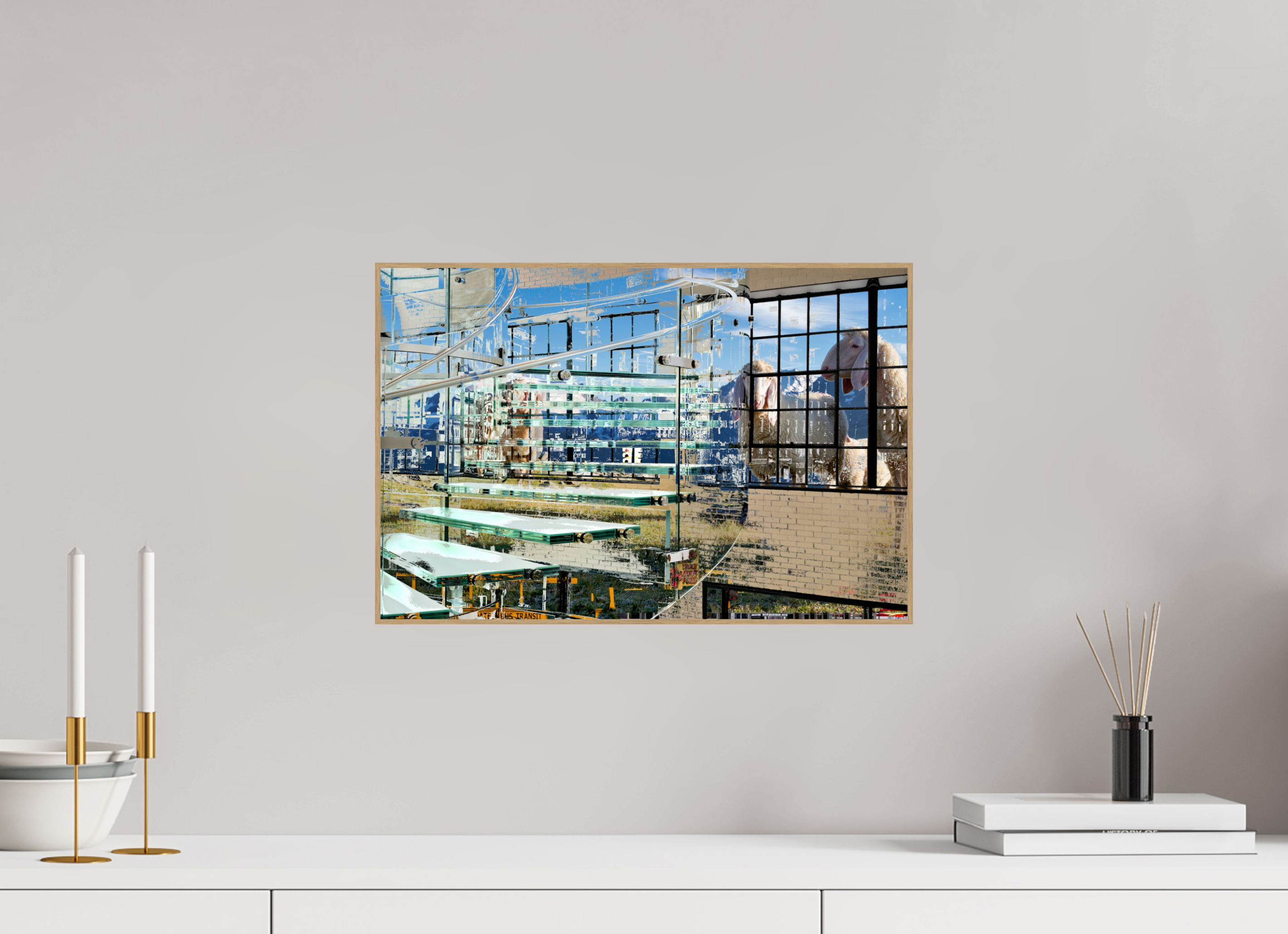 45 x 30 cm, Foto in ArtBox aus Massivholz Eiche natur RED³ HP Malia I