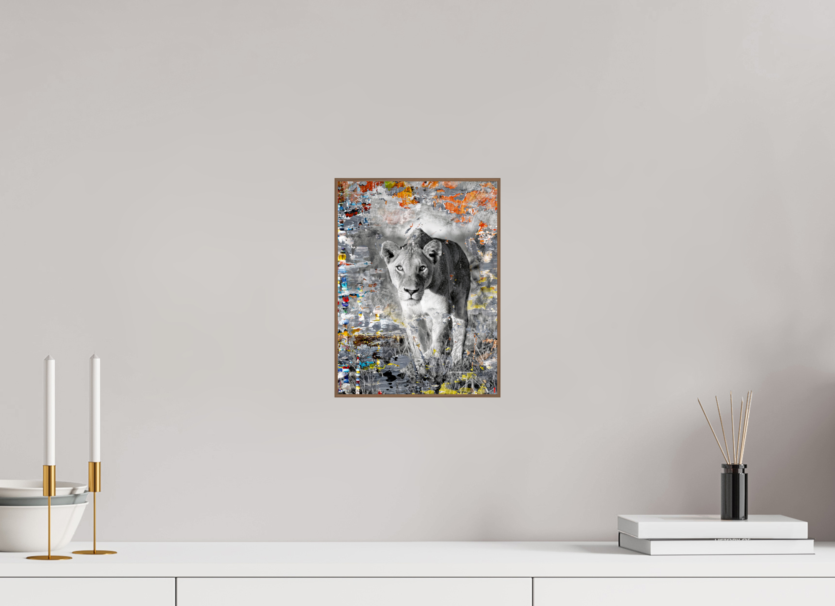 21 x 28 cm, Foto in ArtBox aus Massivholz Nussbaum RED³ WC Lamaya III