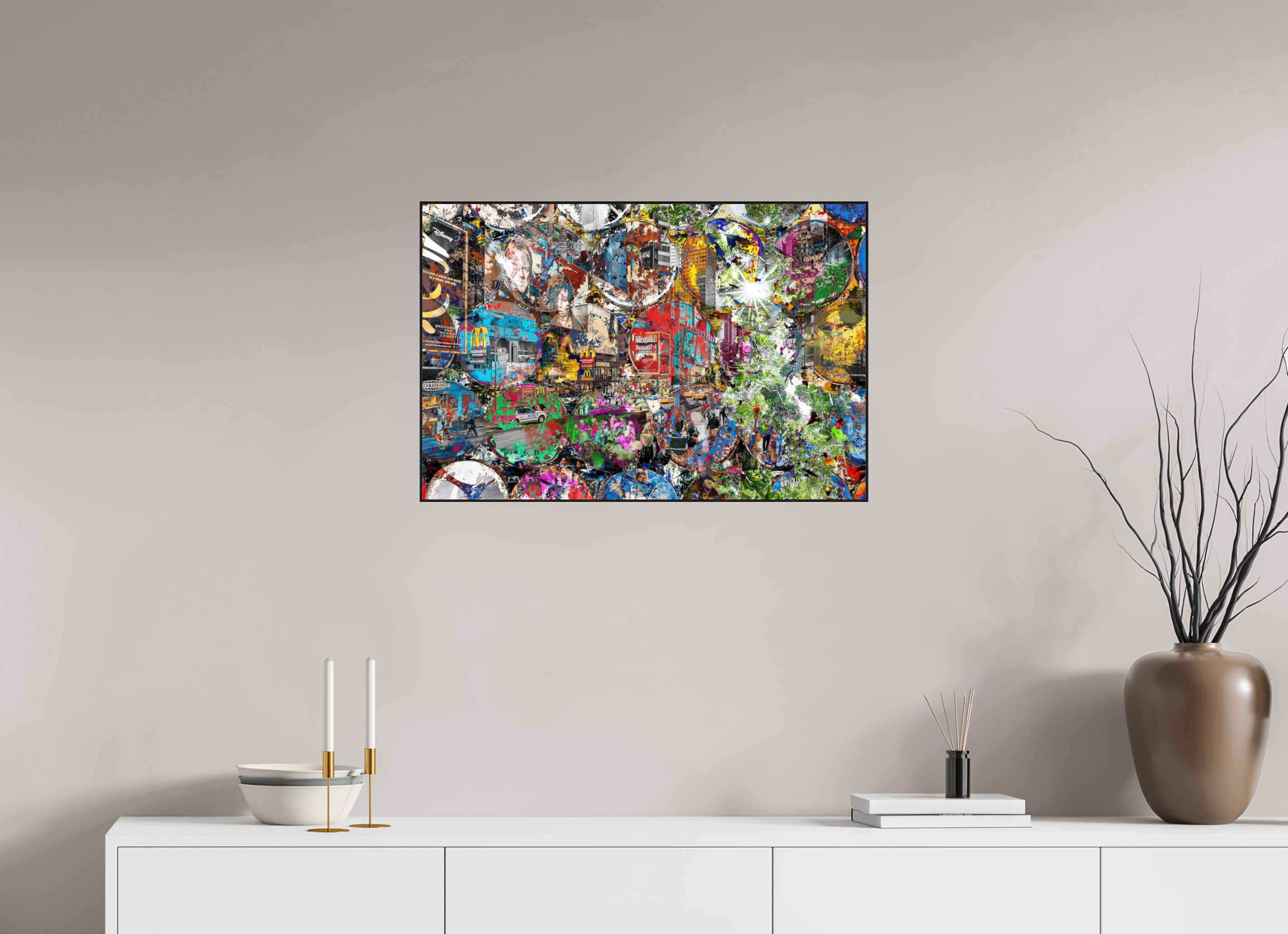 75 x 50 cm, Foto in ArtBox aus Massivholz Eiche schwarz RED³ HP Winston churchills boy I