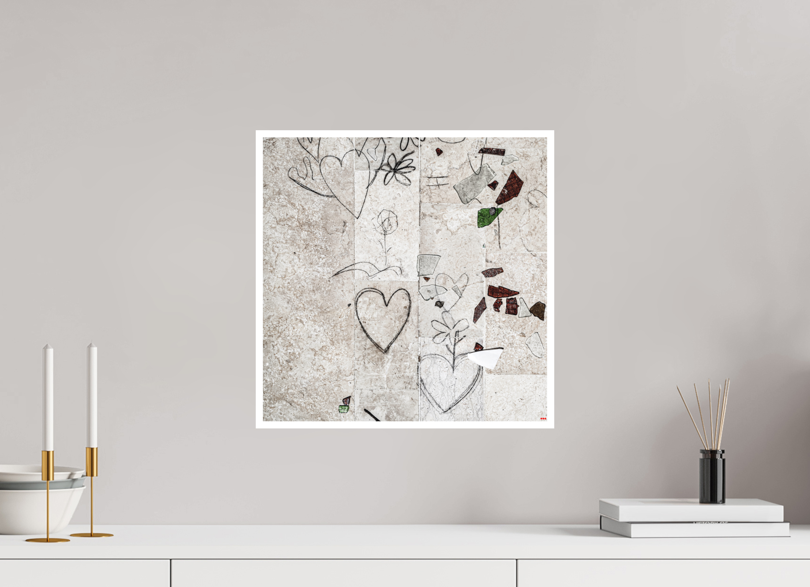 40 x 40 cm, Fine Art Print Hahnemühle William Turner RED³ PH Chandelier II