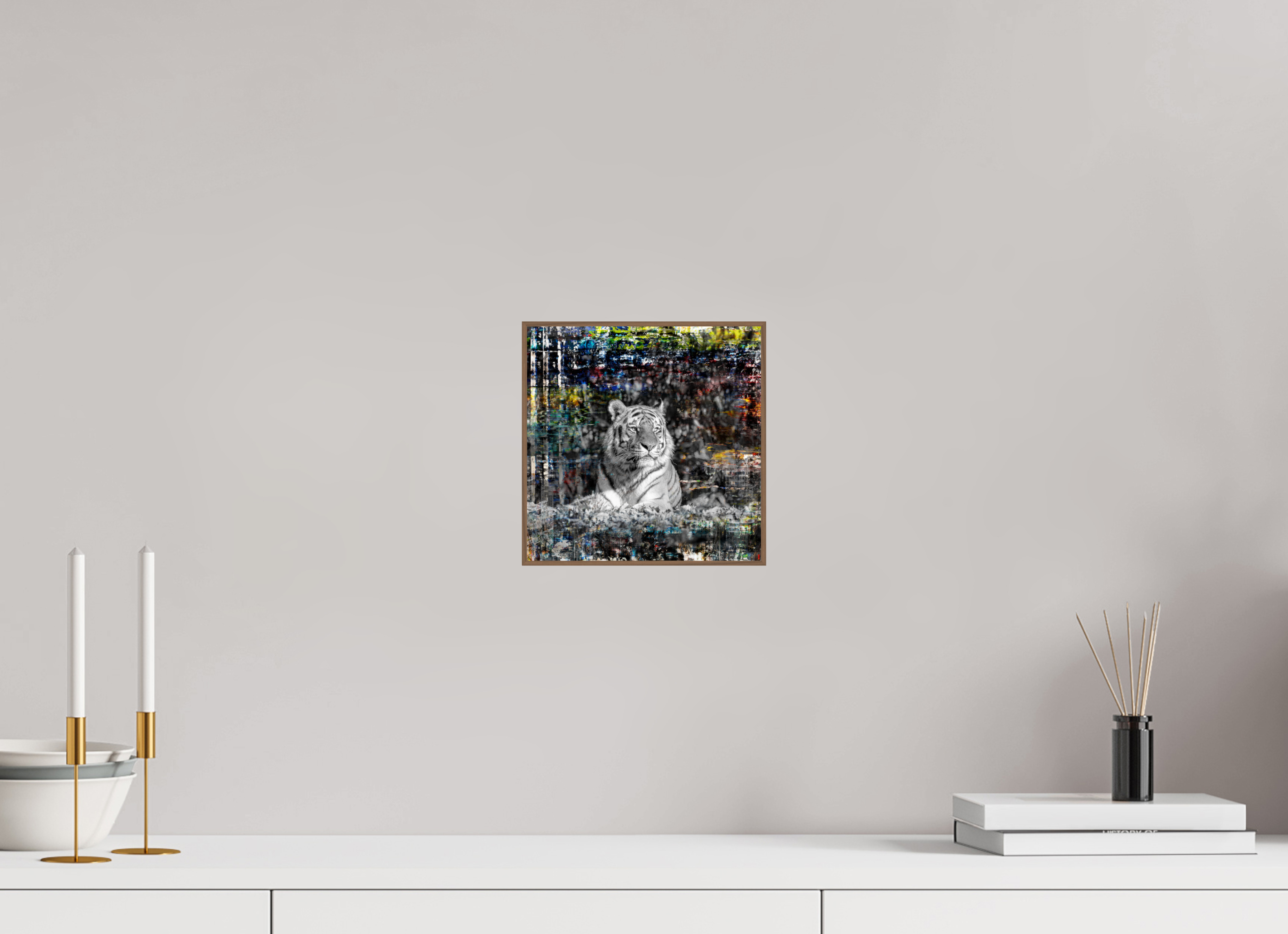 20 x 20 cm, Foto in ArtBox aus Massivholz Nussbaum RED³ WC Lubaya II