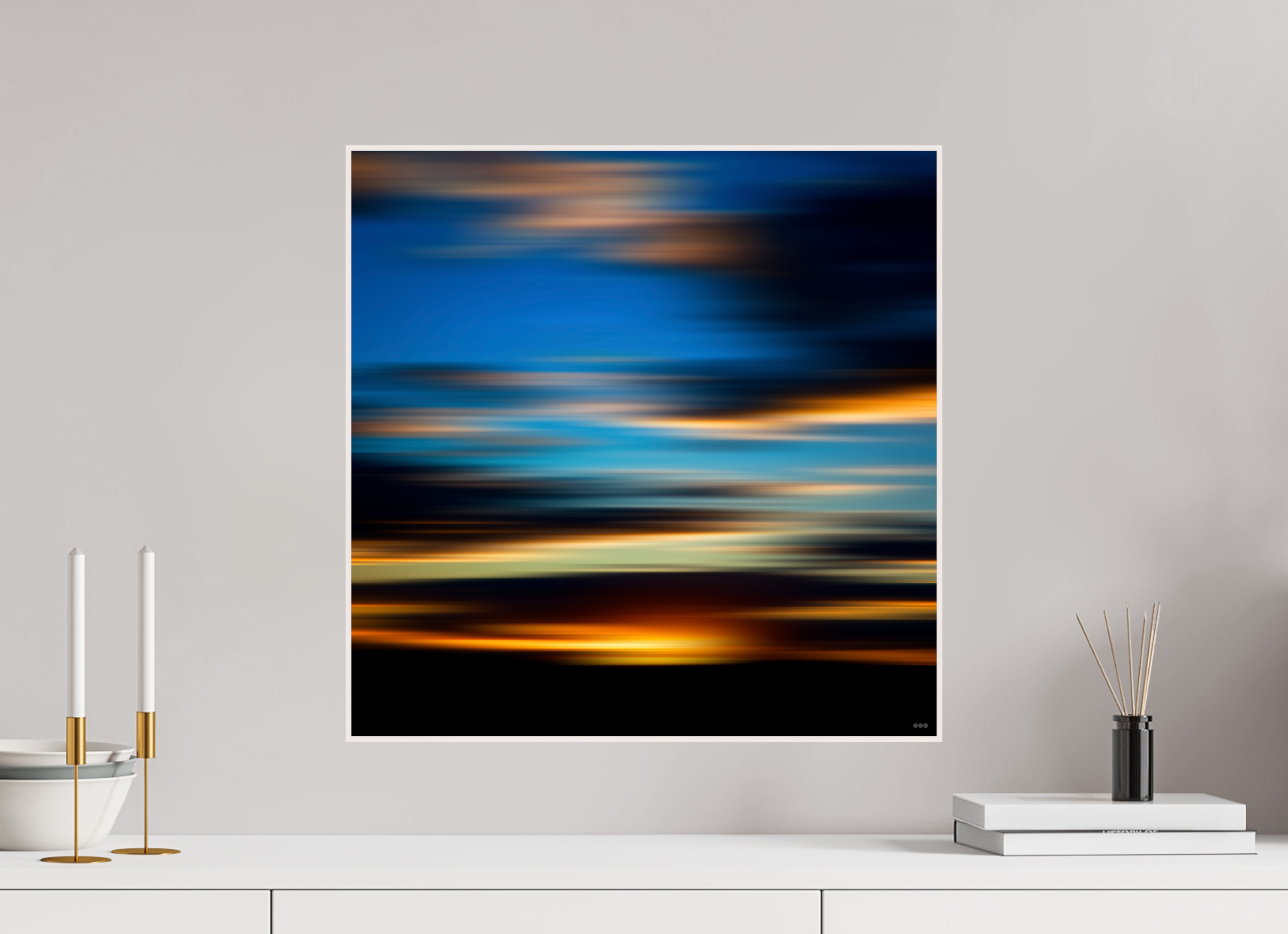 50 x 50 cm, Foto in ArtBox aus Massivholz Ahorn weiß RED³ PH Nahara II