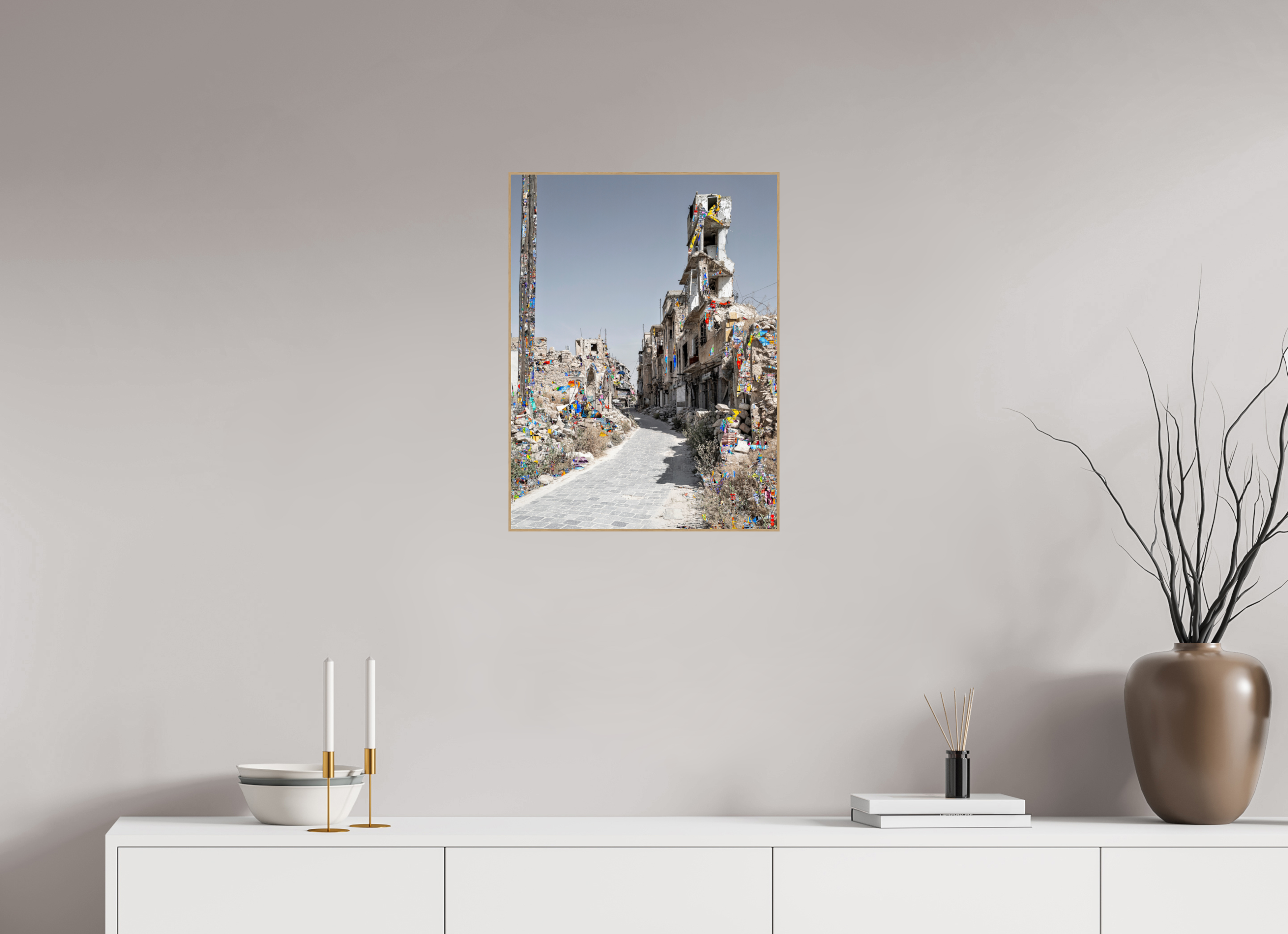 45 x 60 cm, Foto in ArtBox aus Massivholz Eiche natur RED³ SCSI Madiha III