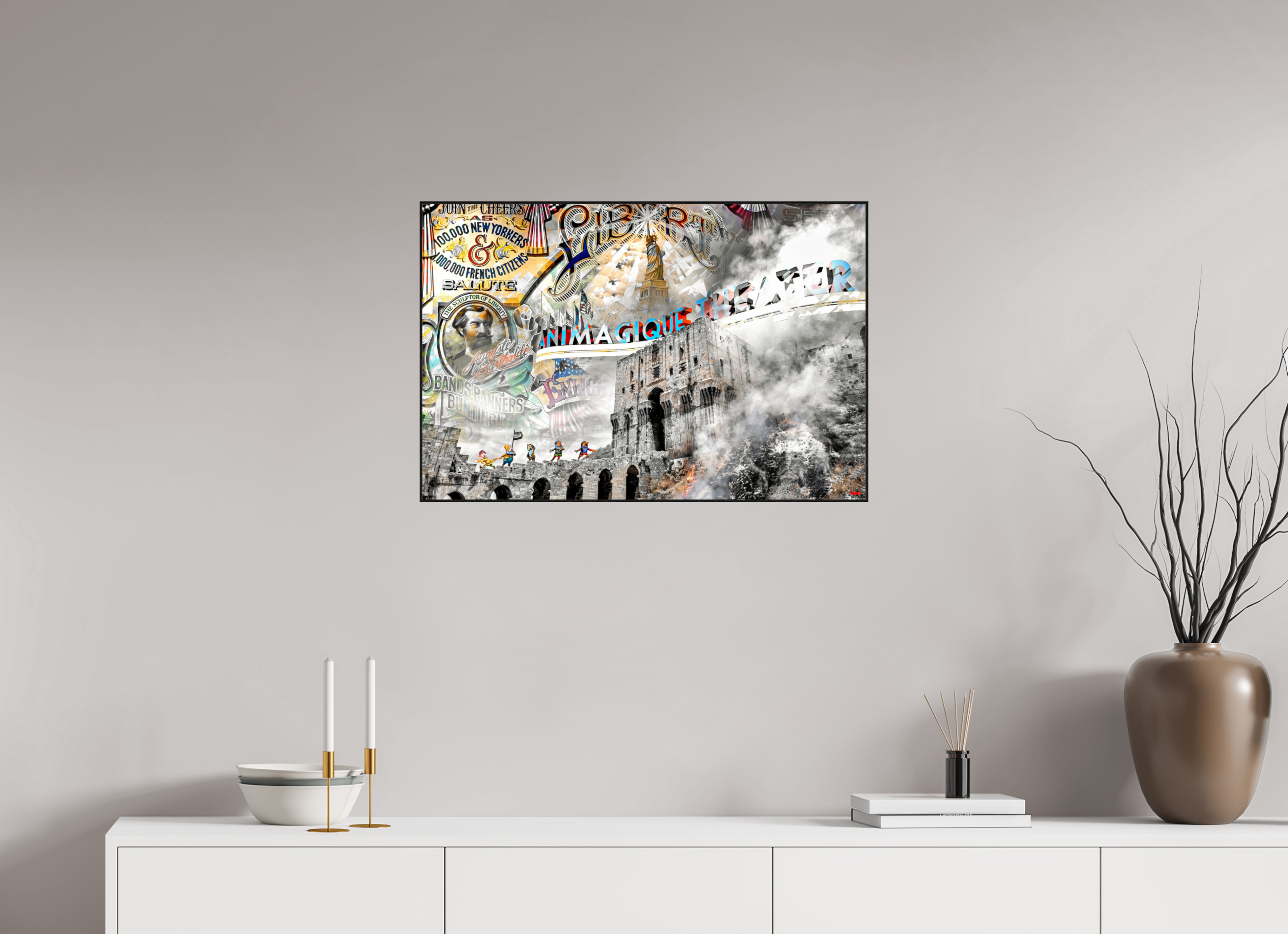 75 x 50 cm, Foto in ArtBox aus Massivholz Eiche schwarz RED³ SCSI Mumtaz I