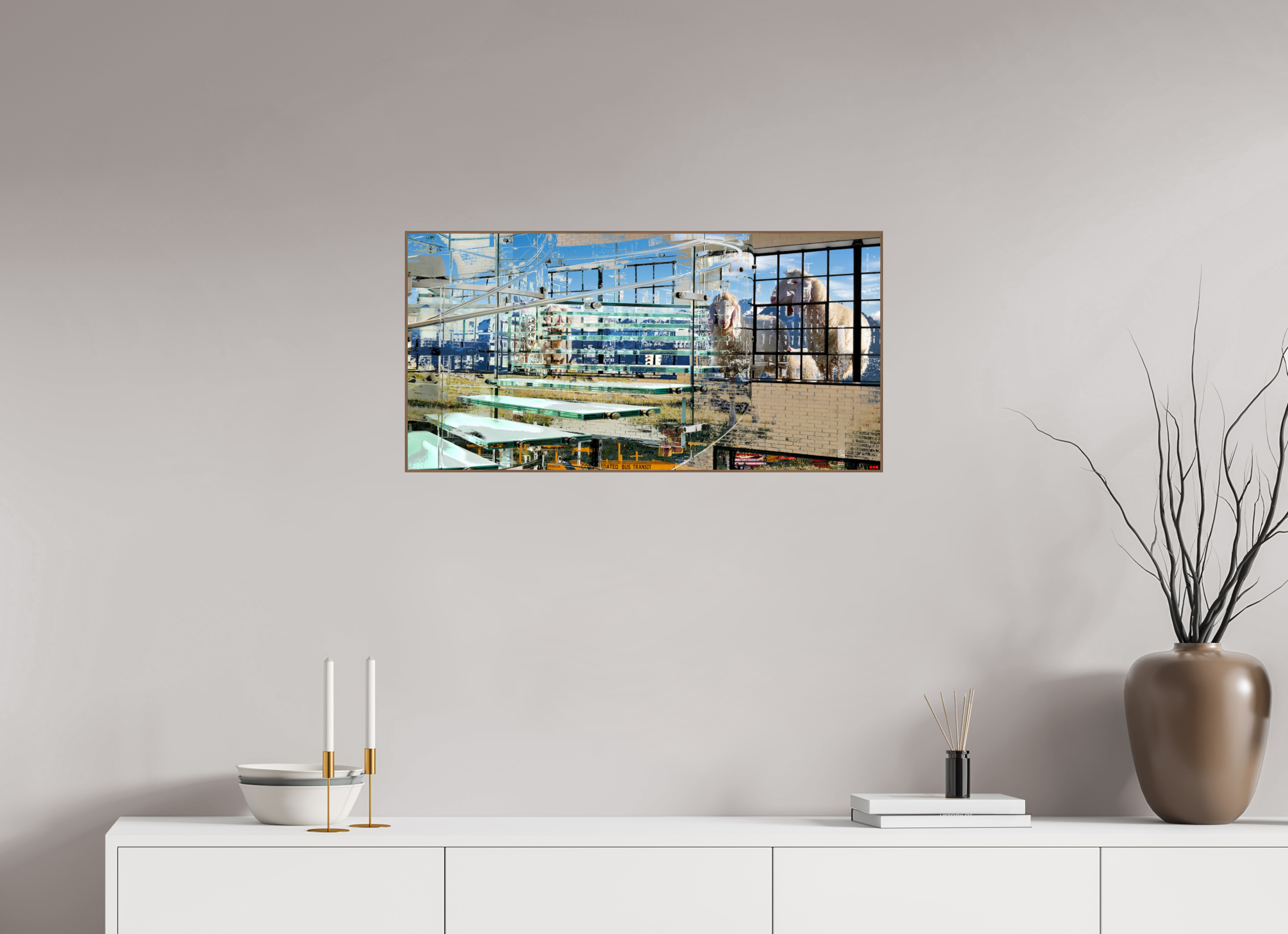 80 x 40 cm, Foto in ArtBox aus Massivholz Nussbaum RED³ HP Malia V