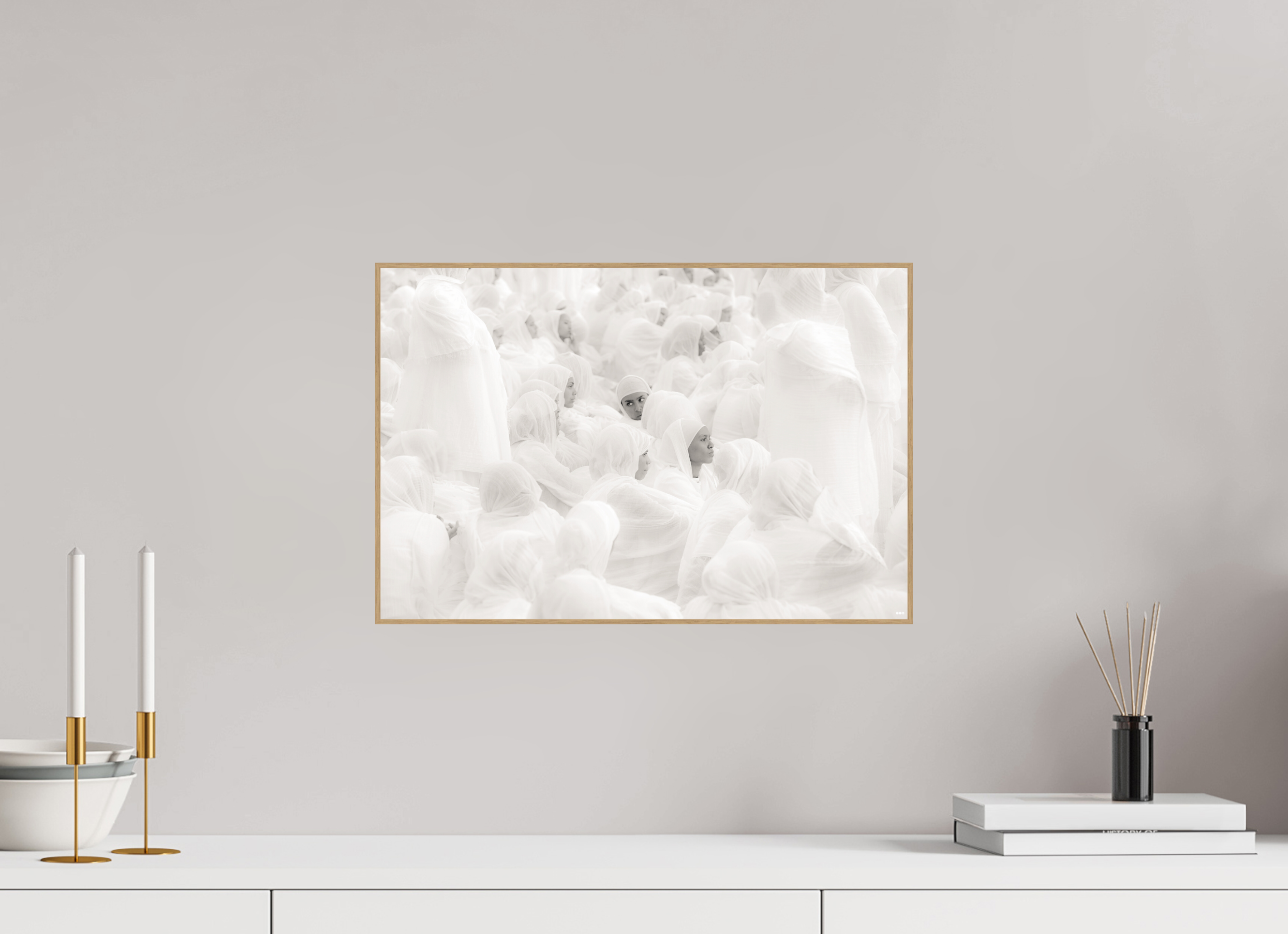 45 x 30 cm, Foto in ArtBox aus Massivholz Eiche natur RED³ PH Malia I