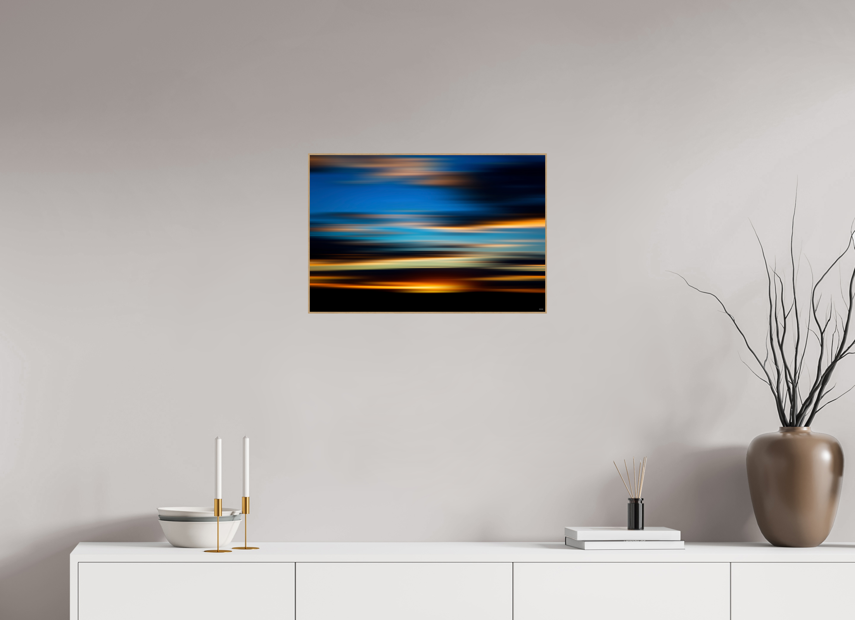 60 x 40 cm, Foto in ArtBox aus Massivholz Eiche natur RED³ PH Nahara I