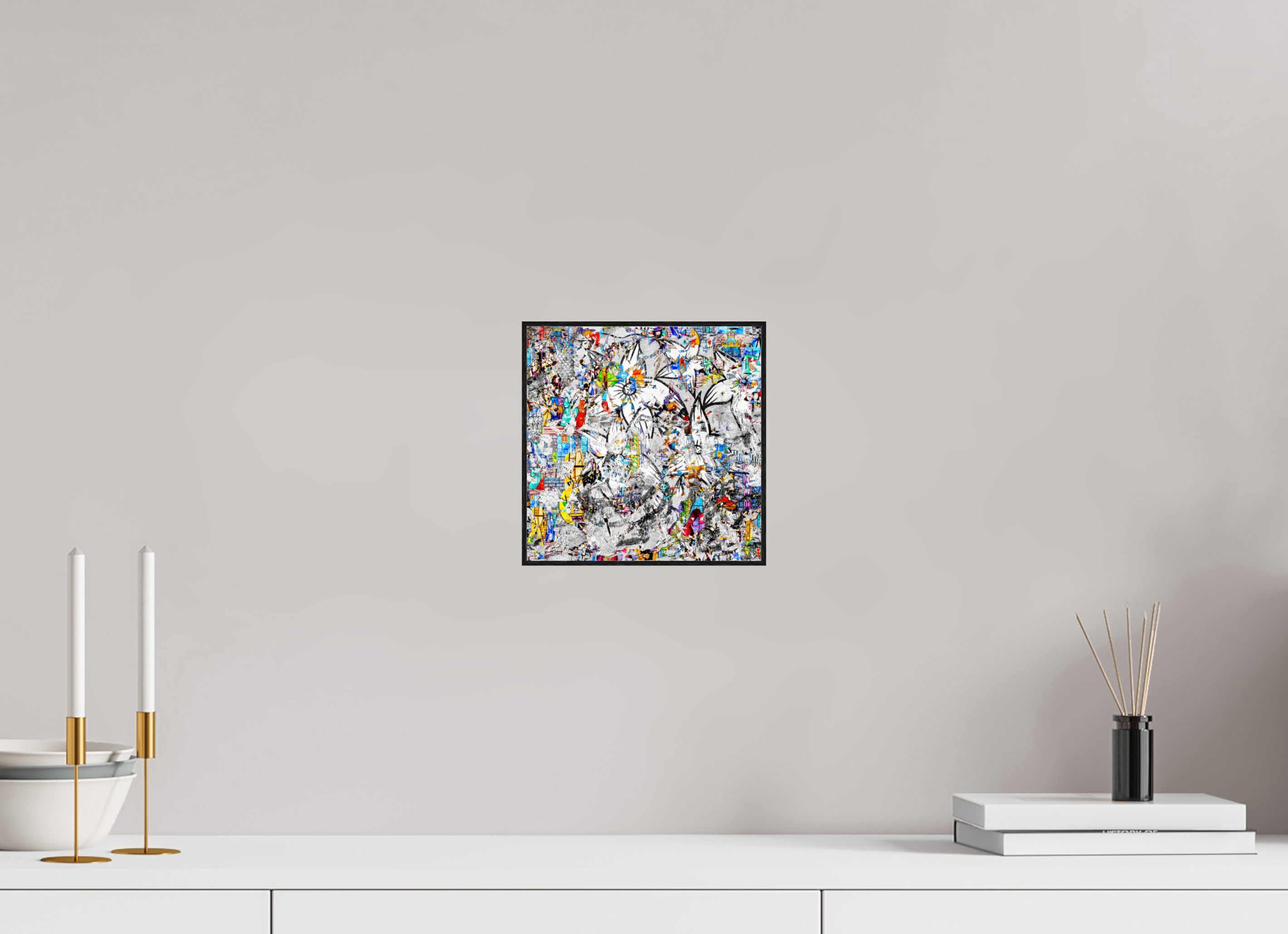 20 x 20 cm, Foto in ArtBox aus Massivholz Eiche schwarz RED³ SCSI Miraaj II