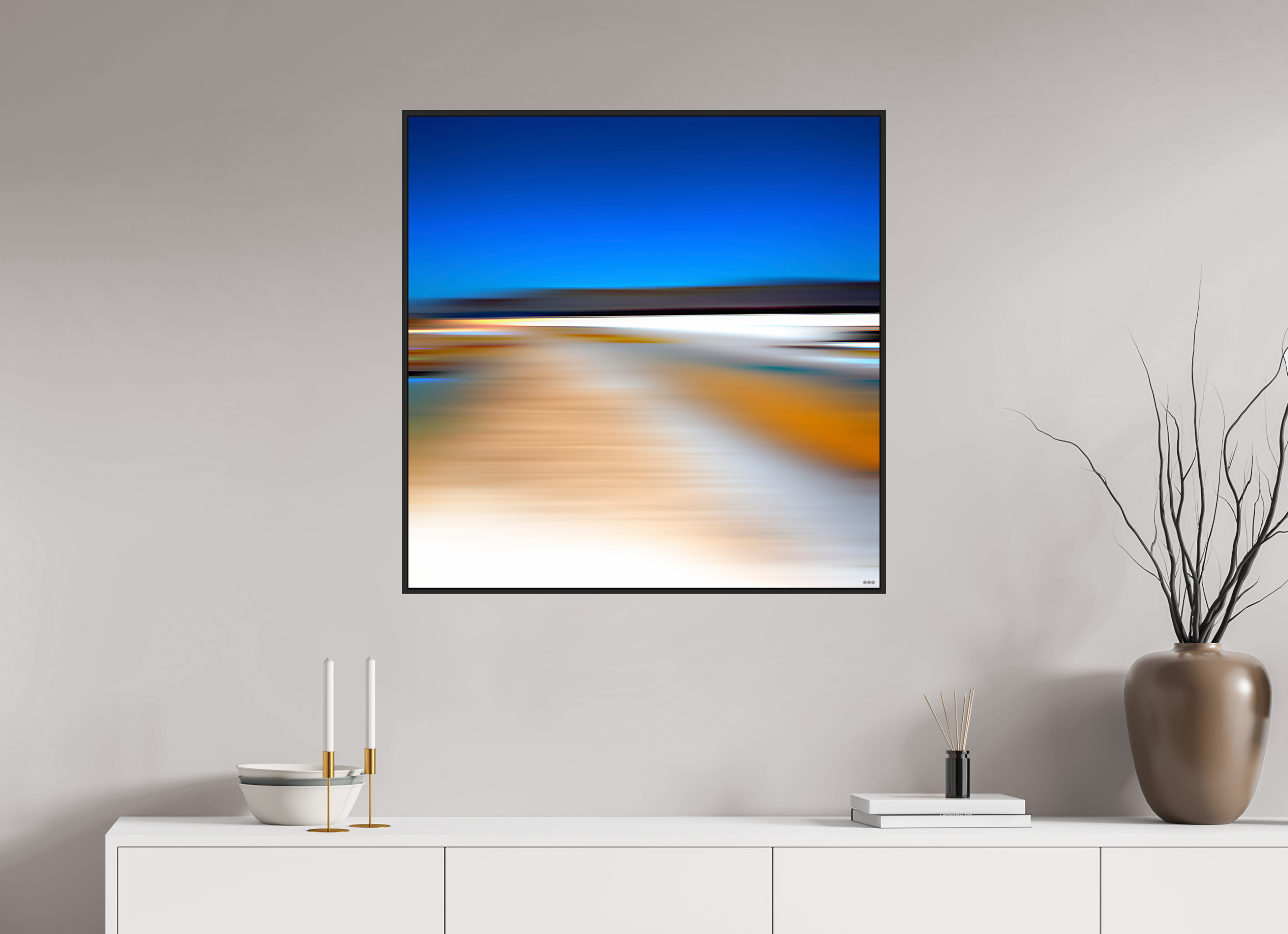 80 x 80 cm, Schattenfugen-Rahmen schwarz & 2mm Acrylglas FA PH Antankara II