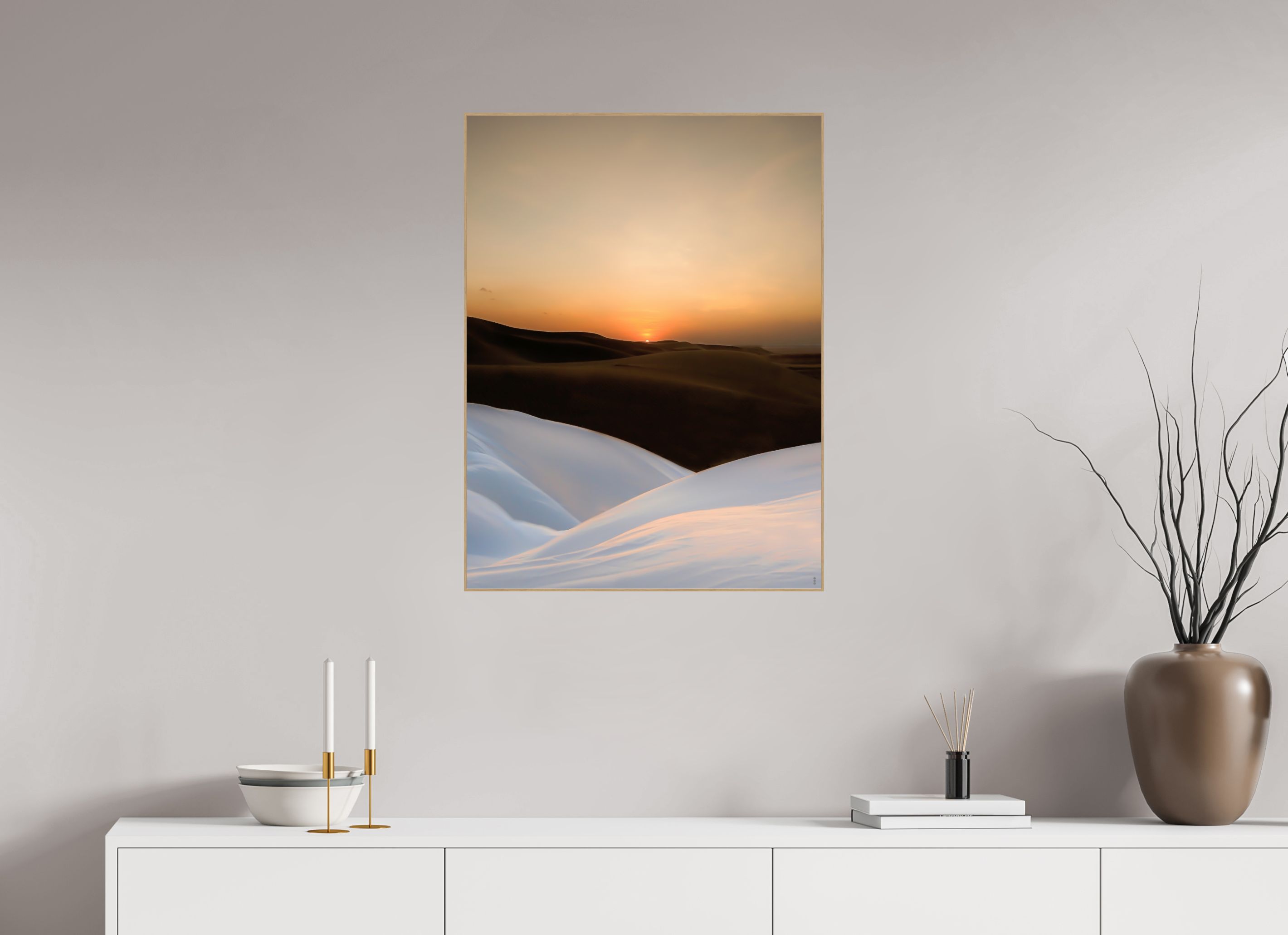 60 x 80 cm, Foto in ArtBox aus Massivholz Eiche natur RED³ PH Amirah III