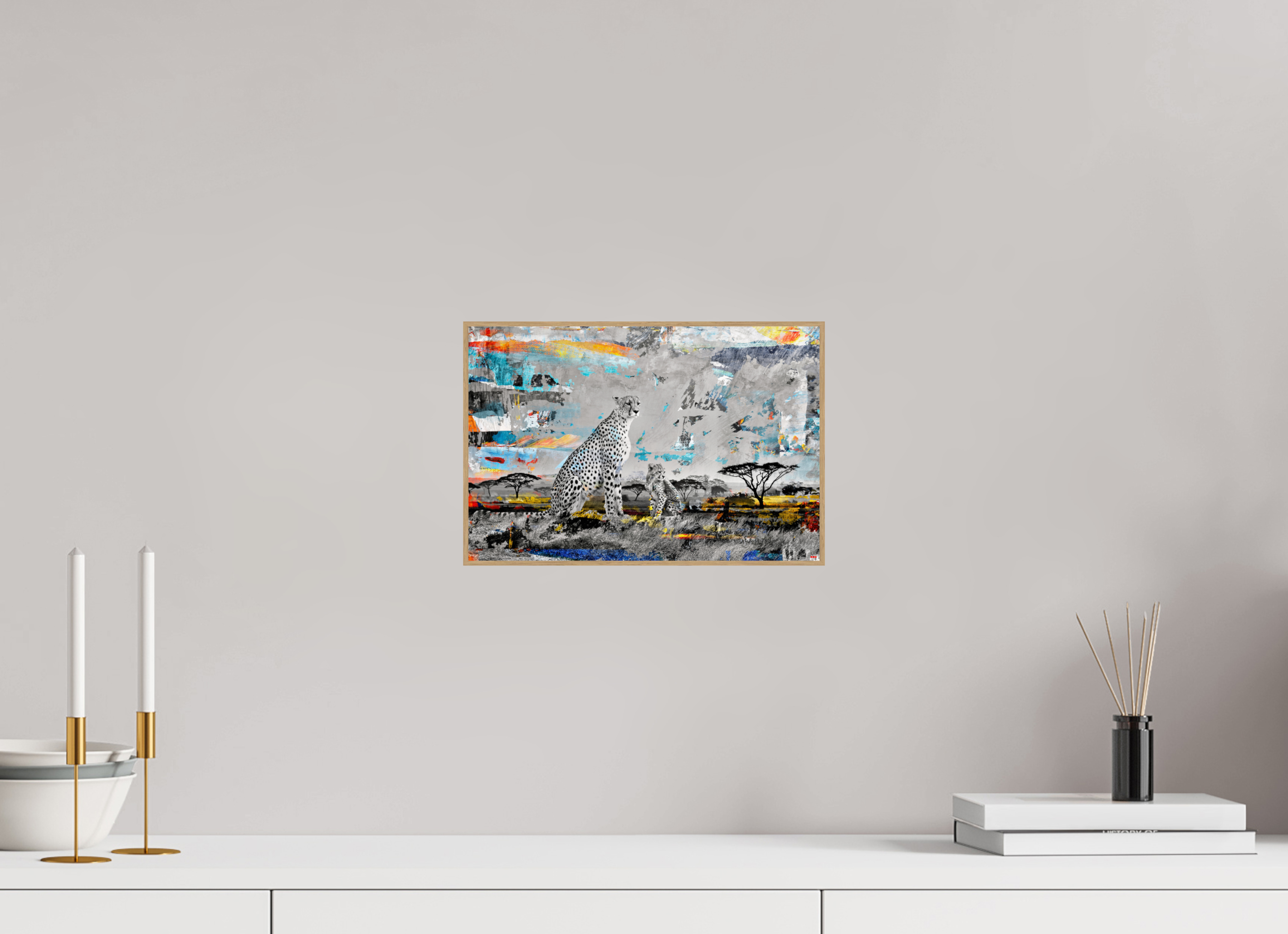 30 x 20 cm, Foto in ArtBox aus Massivholz Eiche natur RED³ WC Ladebayo I