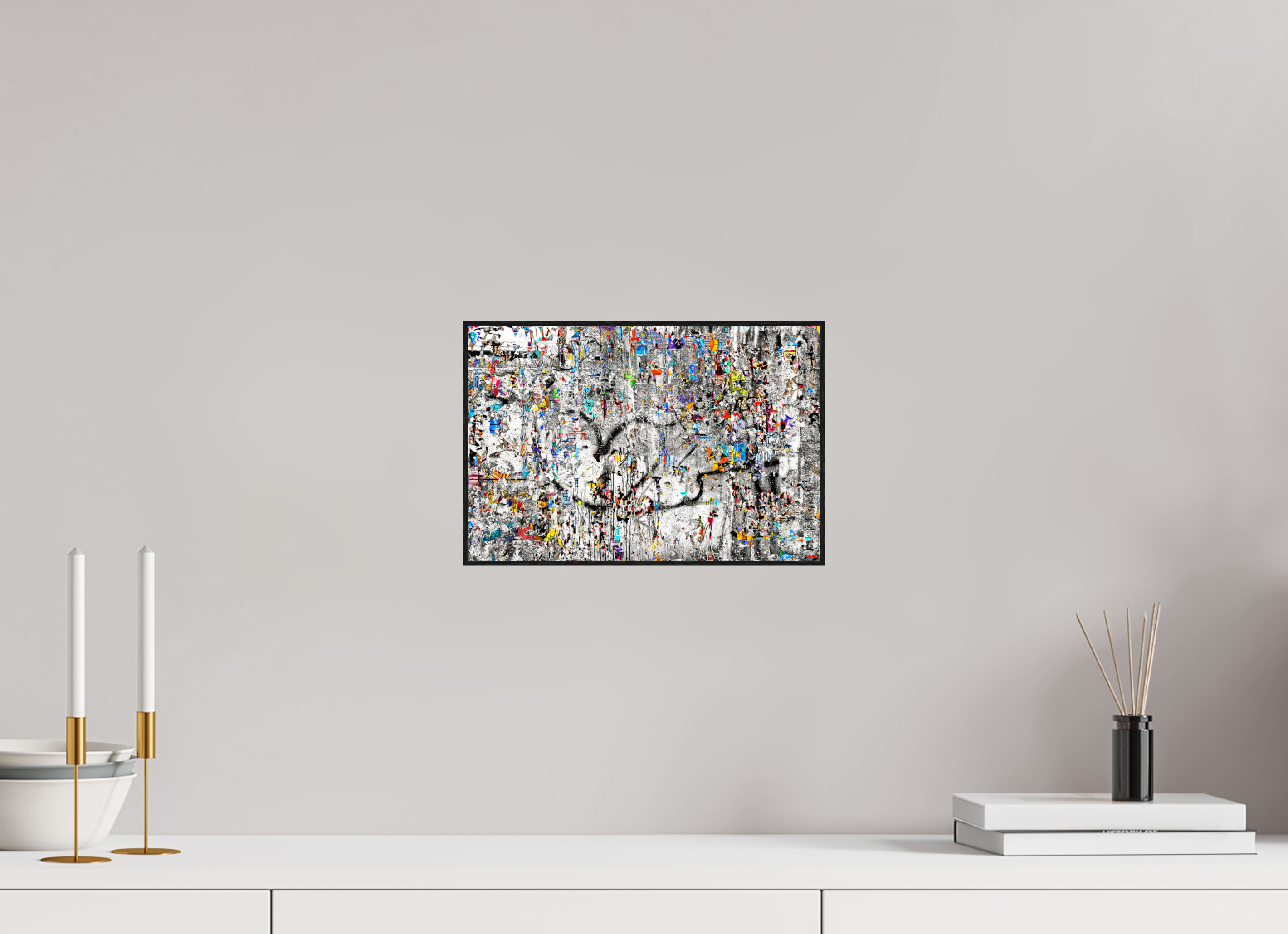 30 x 20 cm, Foto in ArtBox aus Massivholz Eiche schwarz RED³ SCSI Mu&