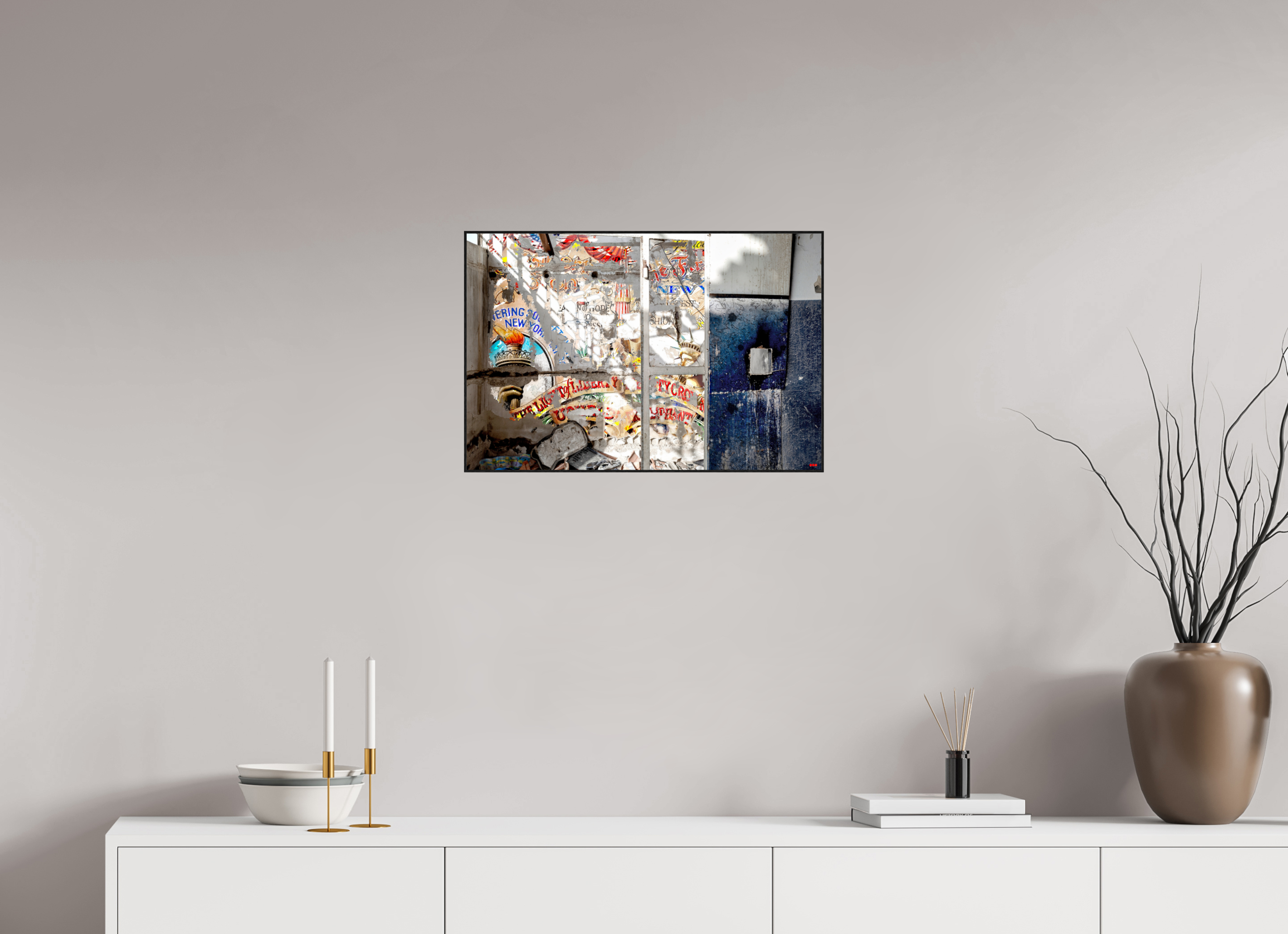 60 x 40 cm, Foto in ArtBox aus Massivholz Eiche schwarz RED³ SCSI Malahat I